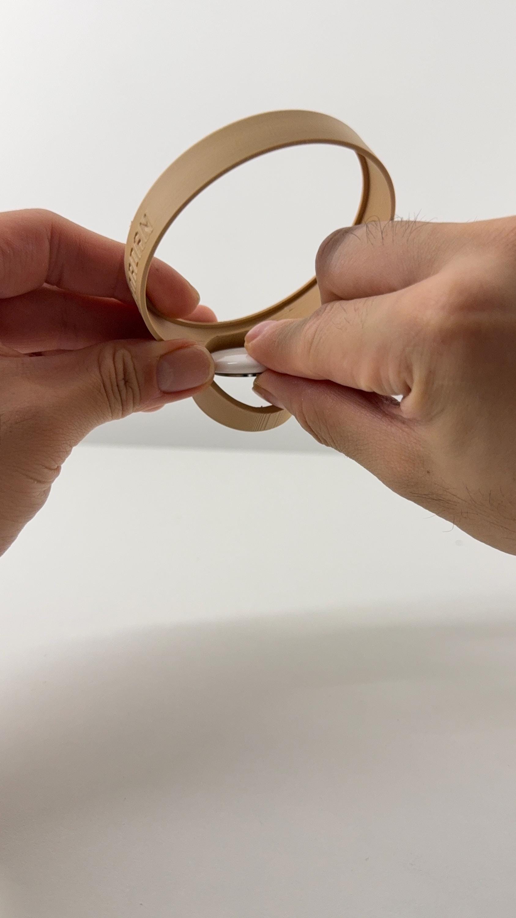 For the Yeti Rambler 18oz Water Bottle - Customizable Name Band with AirTag Holder