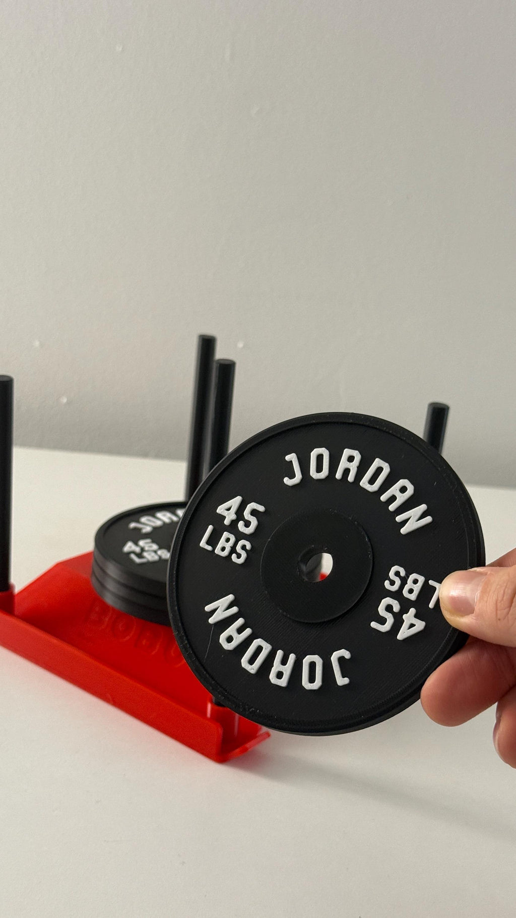 Mini Sled Coaster Set – Customizable Gym Sled Push/Pull Desk Display | Weight Plate Drink Coasters | Fitness Gift for Gym Lovers