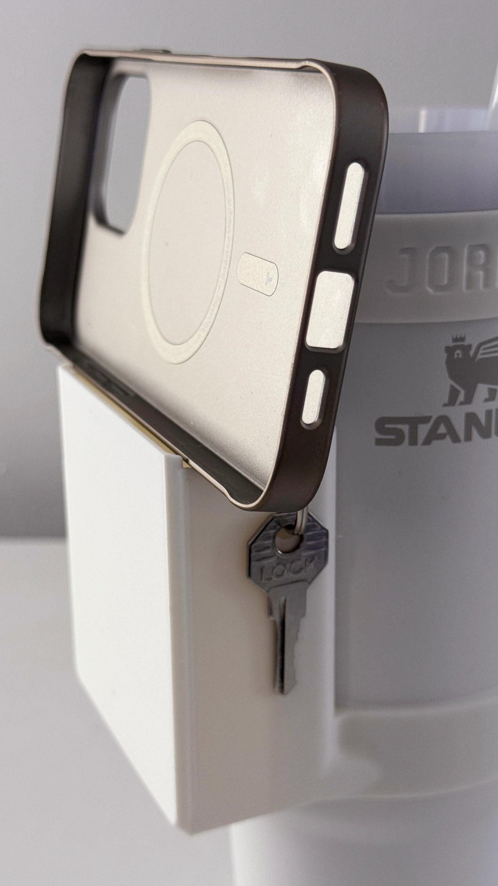 For the Stanley Quencher 30oz Water Bottle - Customizable Phone Dock/Carrying Pouch