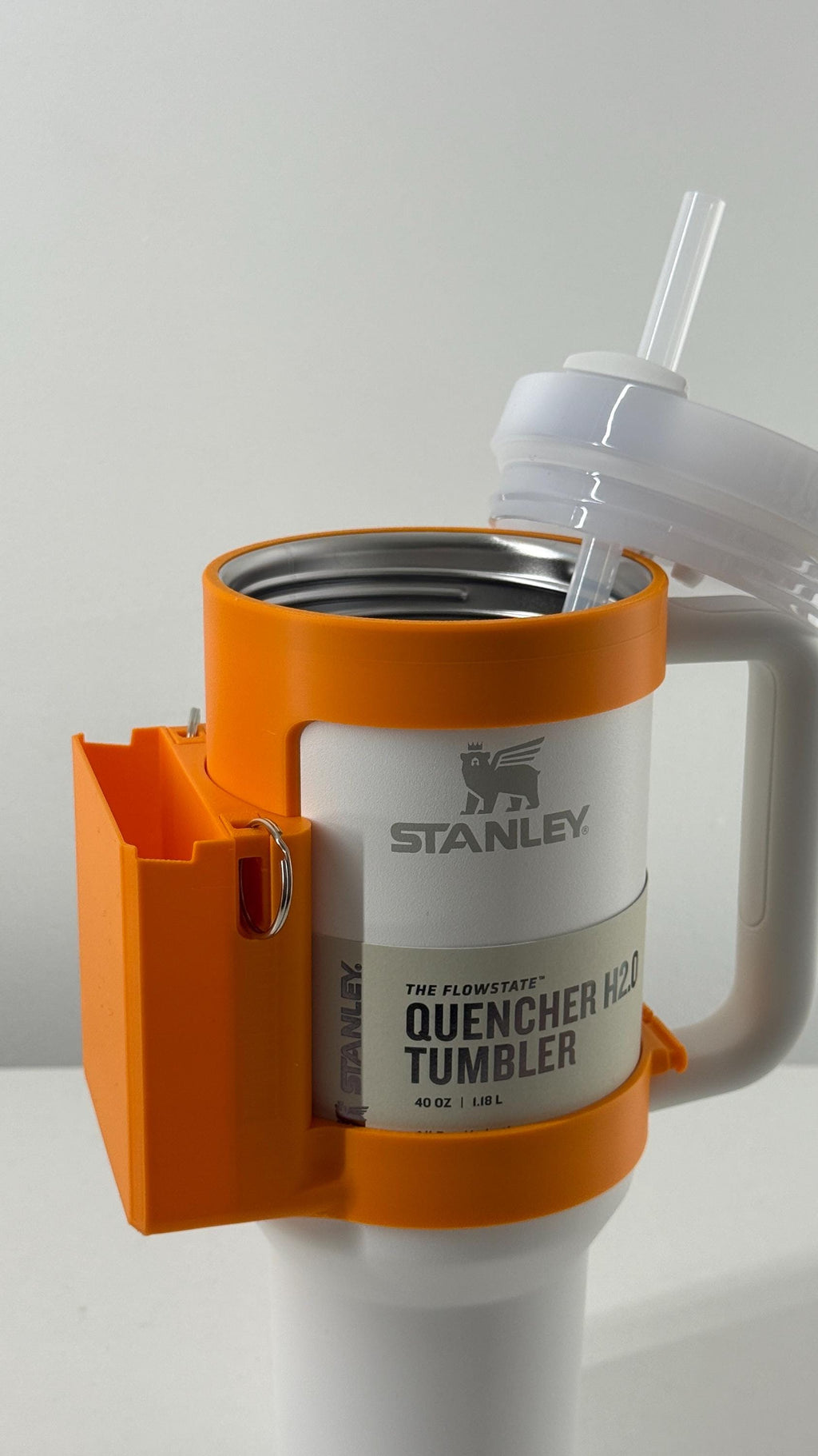 For the Stanley Quencher H2.0 40oz Tumbler - Customizable Phone Dock/Carrying Pouch and Dual Key Ring Holder