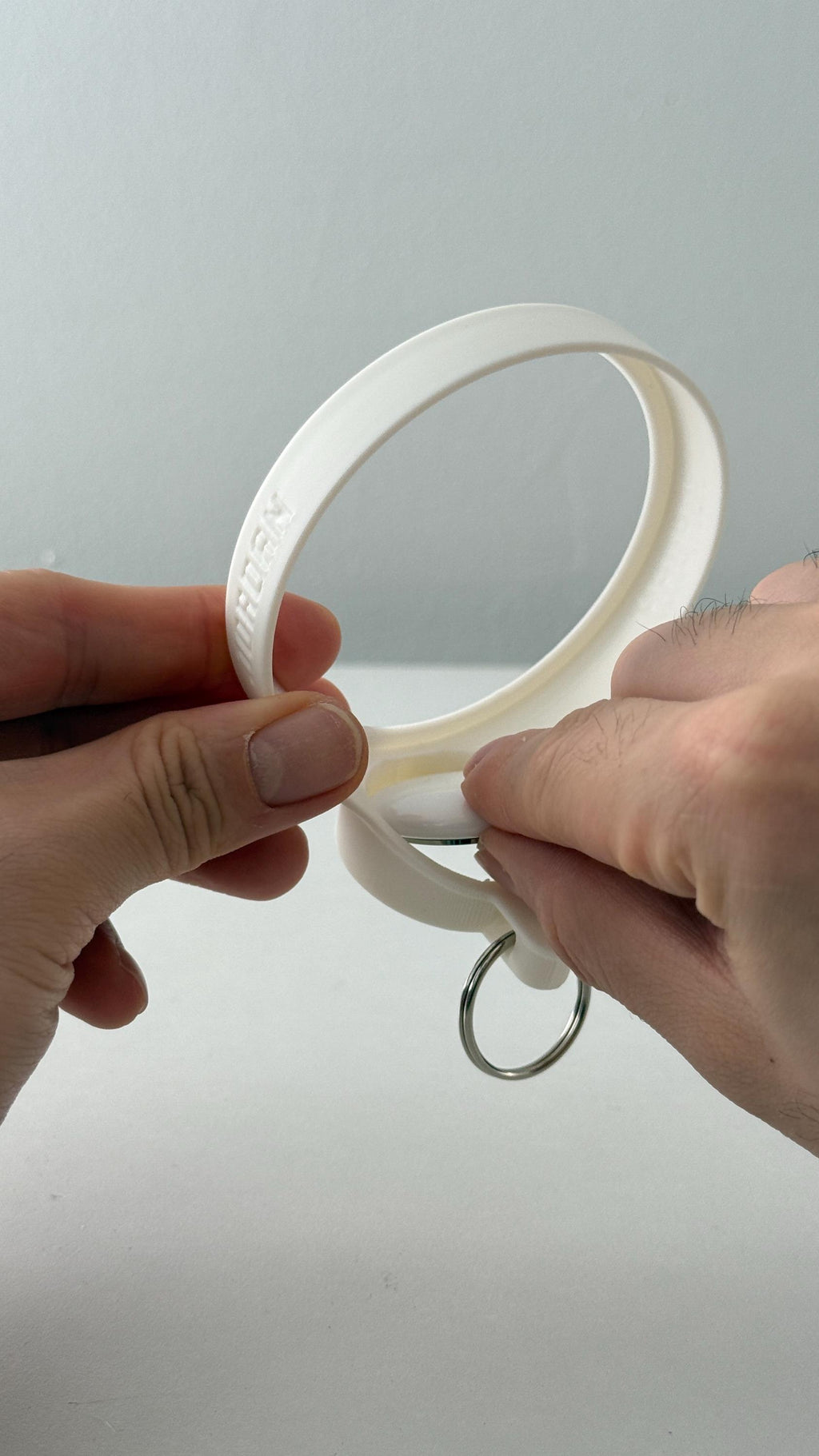 For the Owala FreeSip 24oz Water Bottle - Customizable Name Band with AirTag Holder and Keyring