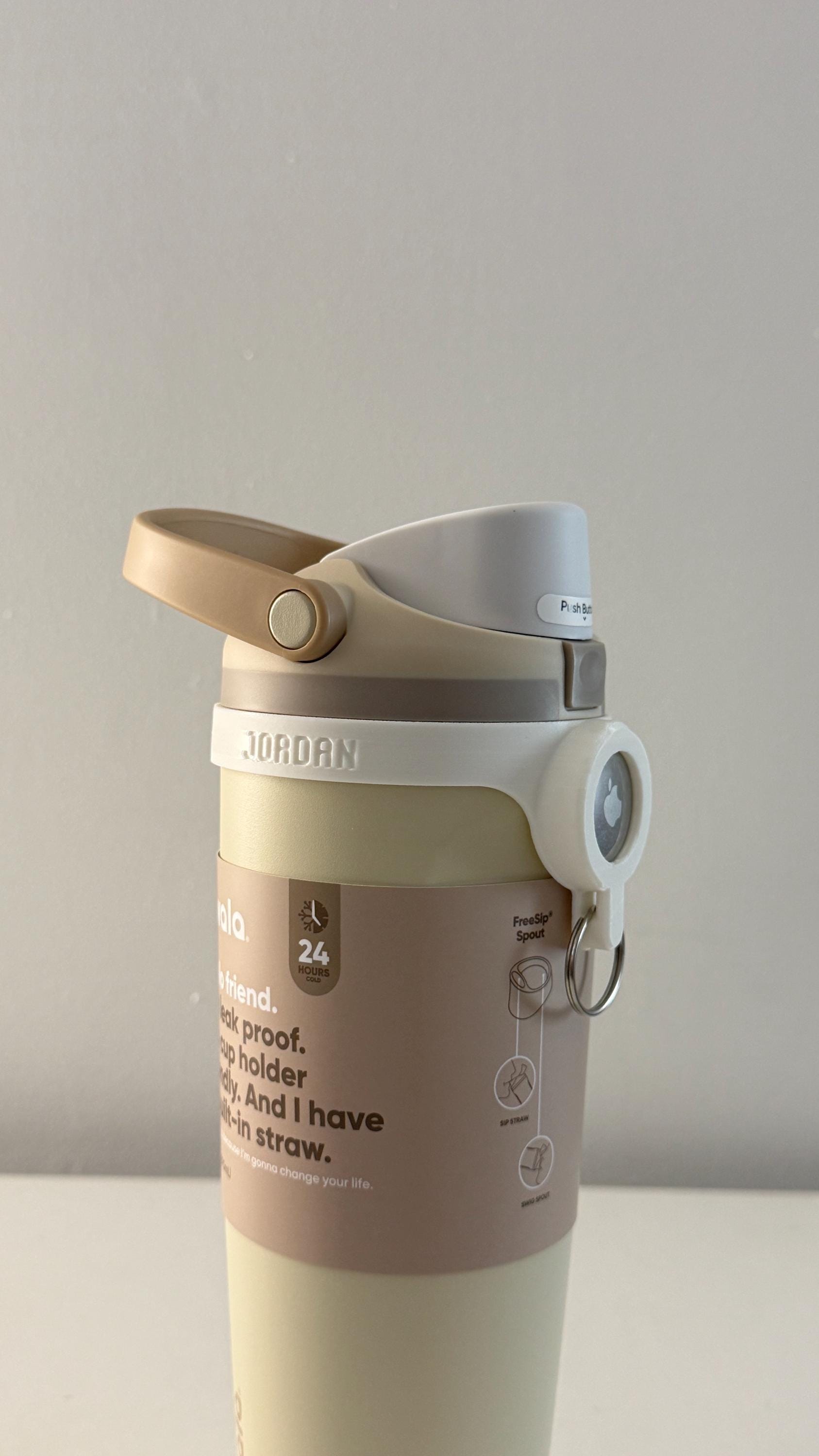 For the Owala Sway 30oz Water Bottle - Customizable Name Band with AirTag Holder and Keyring