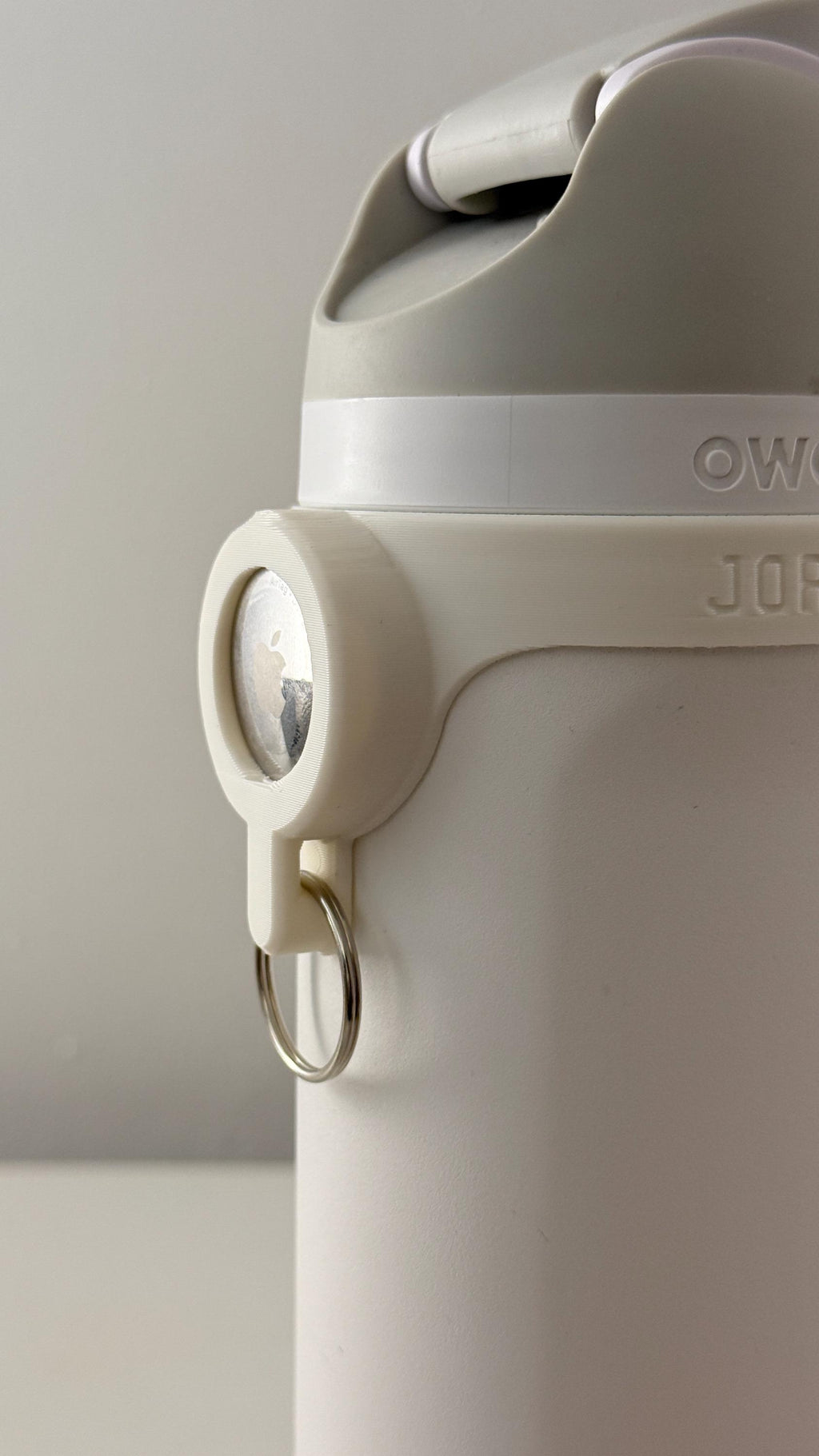 For the Owala FreeSip 24oz Water Bottle - Customizable Name Band with AirTag Holder and Keyring