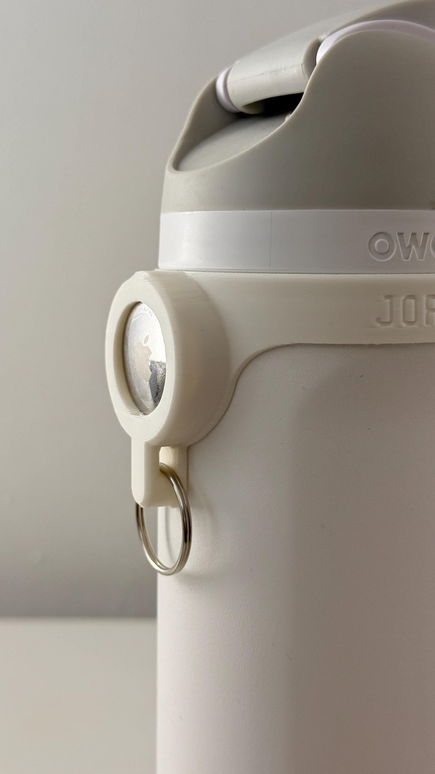 For the Owala FreeSip 24oz Water Bottle - Customizable Name Band with AirTag Holder and Keyring