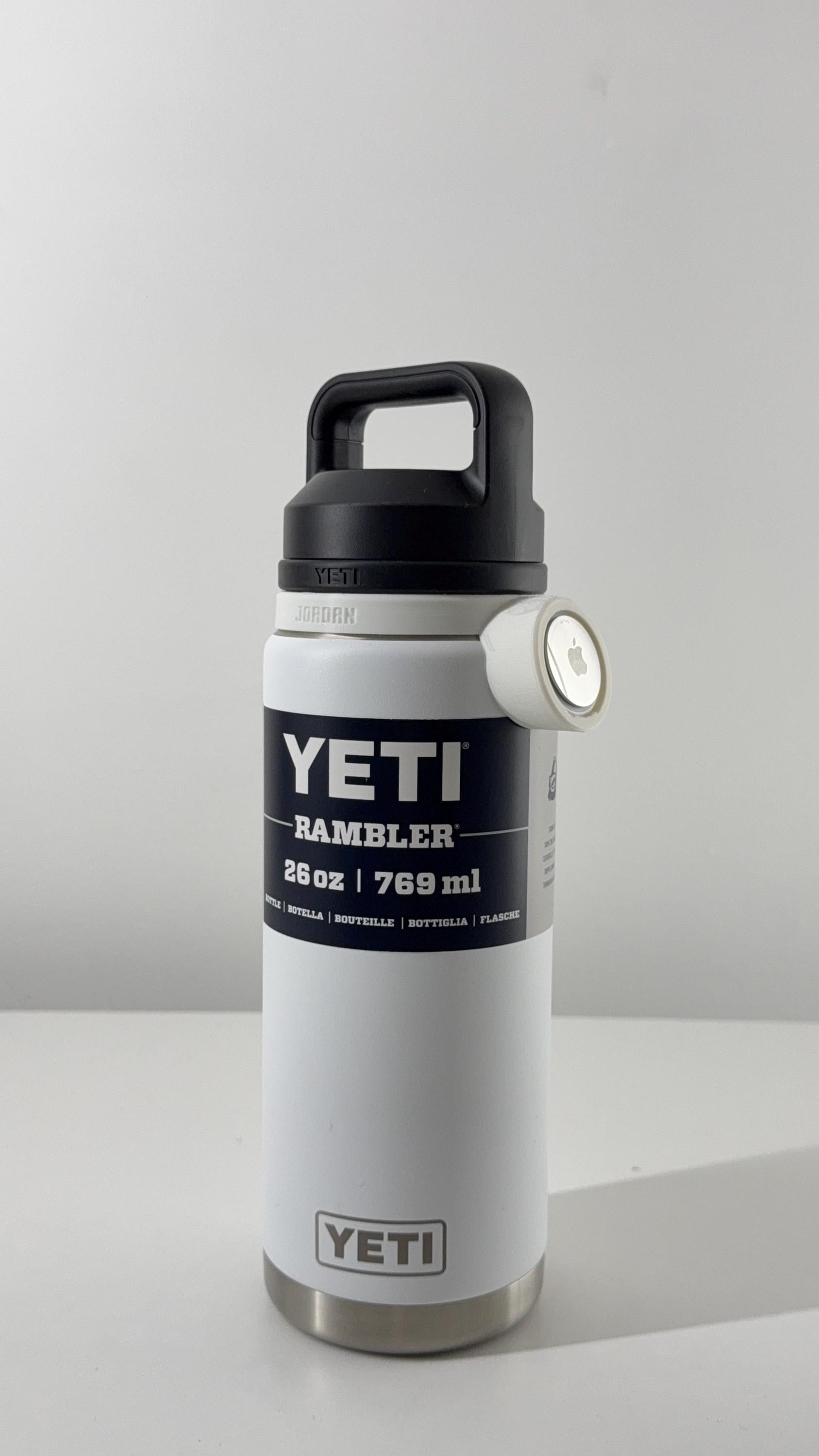 For the Yeti Rambler 26oz Water Bottle - Customizable Name Band with AirTag Holder