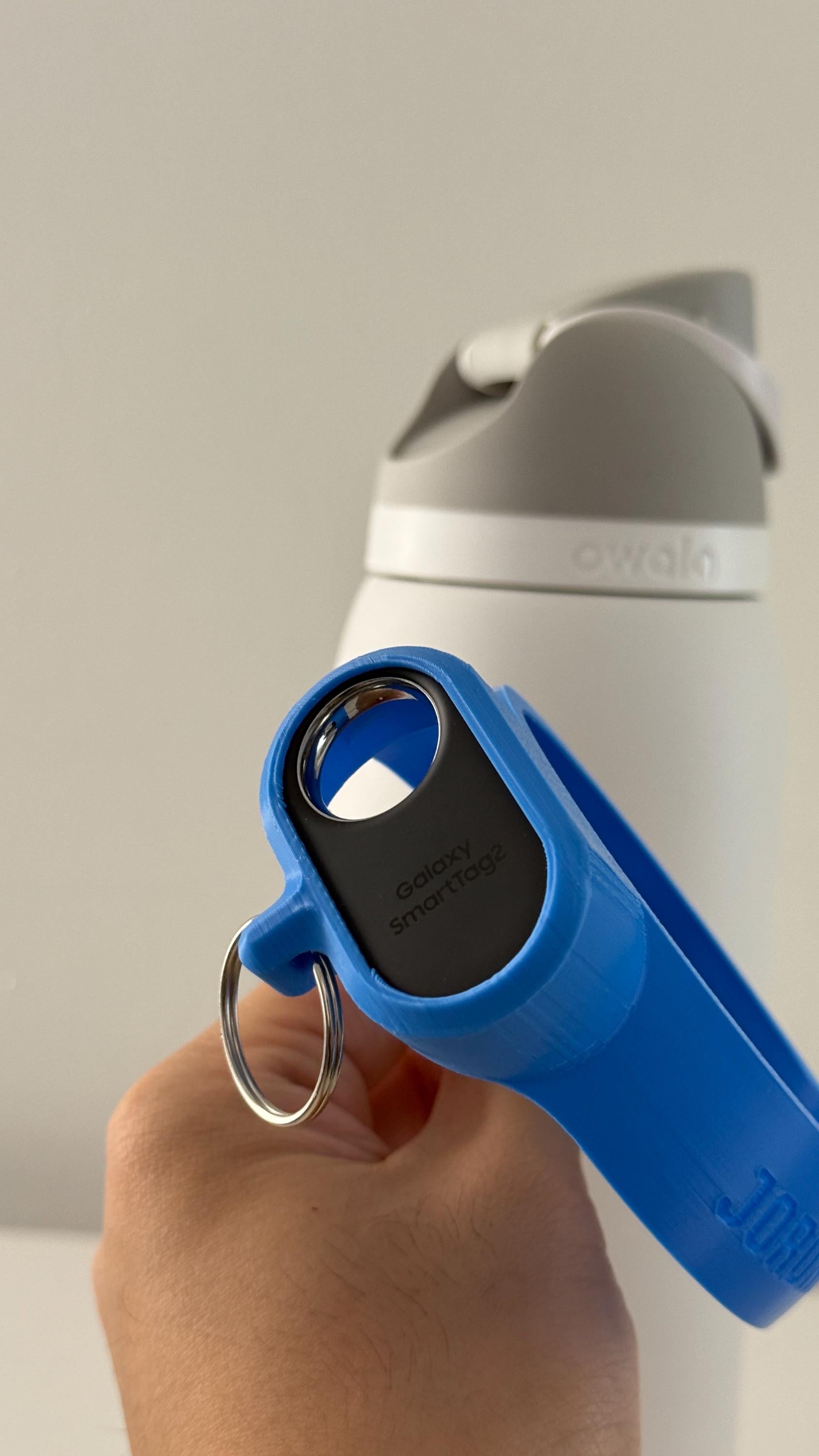 For the Owala FreeSip 40oz Water Bottle - Customizable Name Band with Samsung Tag2 Tracker Holder and Keyring