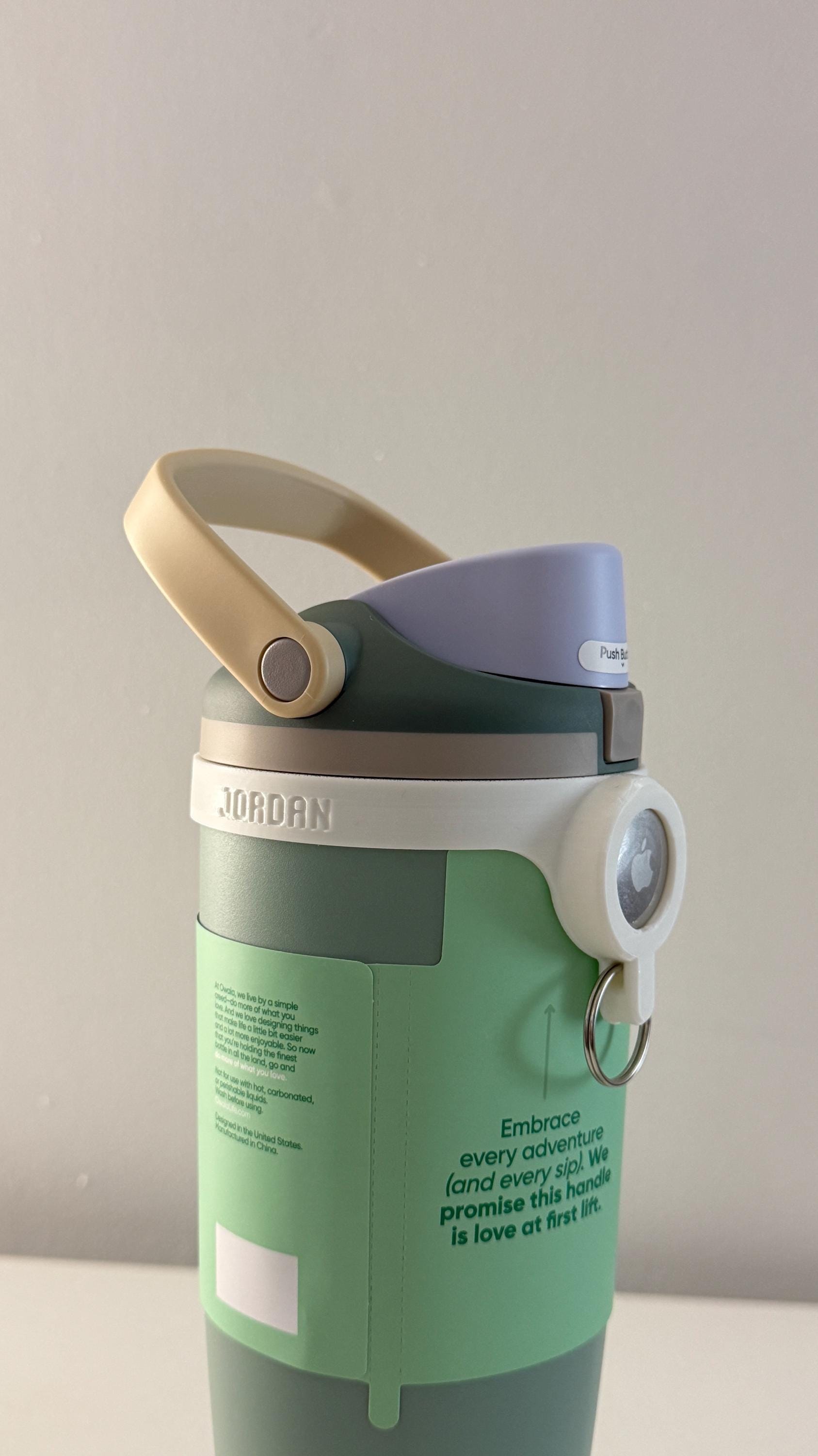 For the Owala Sway 40oz Water Bottle - Customizable Name Band with AirTag Holder and Keyring