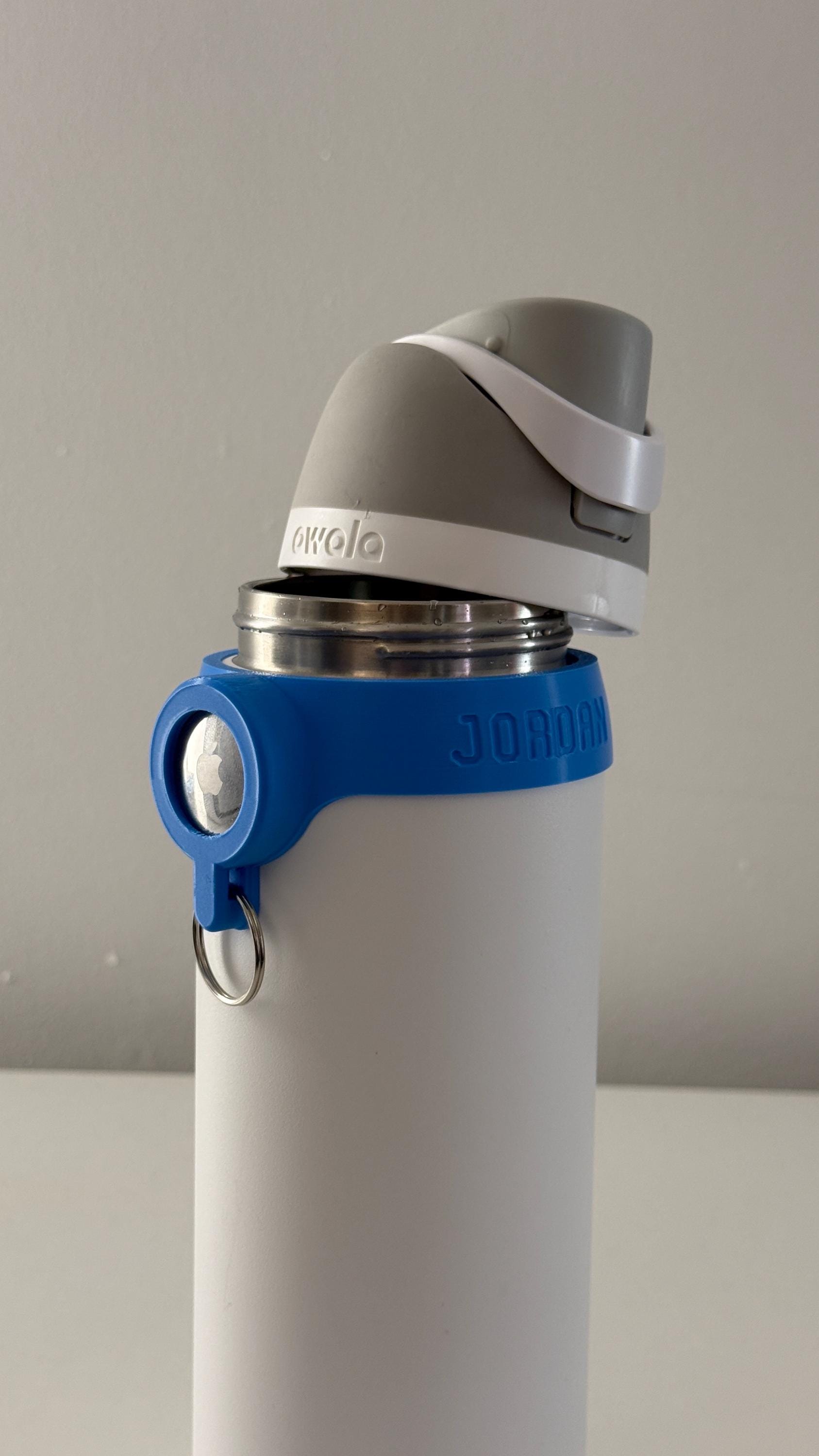 For the Owala FreeSip 40oz Water Bottle - Customizable Name Band with AirTag Holder and Keyring