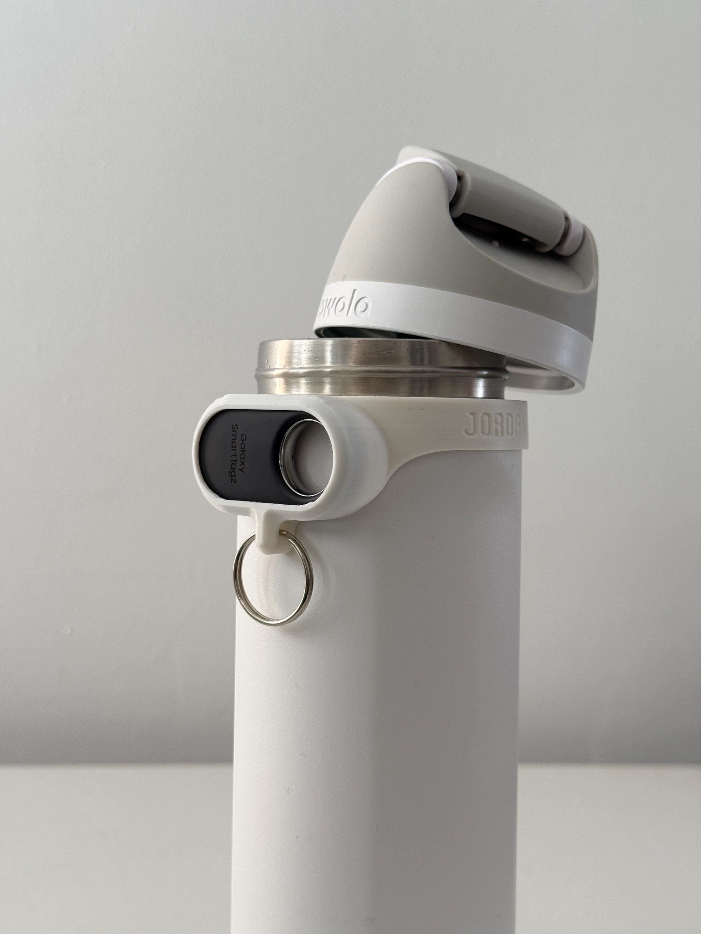 For the Owala FreeSip 24oz Water Bottle - Customizable Name Band with Samsung Tag2 Tracker Holder and Keyring