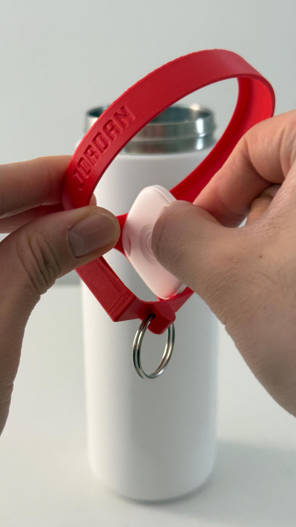 For the Owala FreeSip 24oz - Customizable Name Band with Tile Tracker Holder