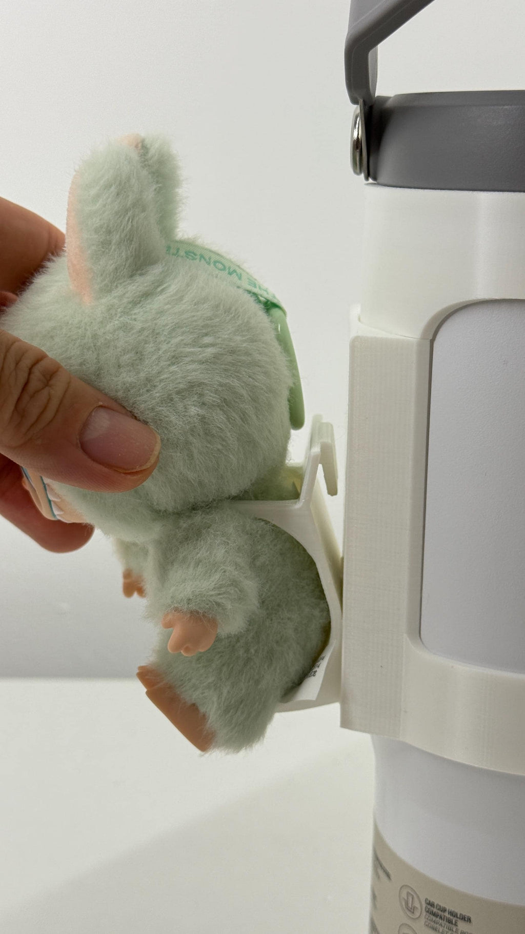 For the Stanley IceFlow 30oz: Sitting Figure Bottle Mount – Labobu Fun Display Attachment!