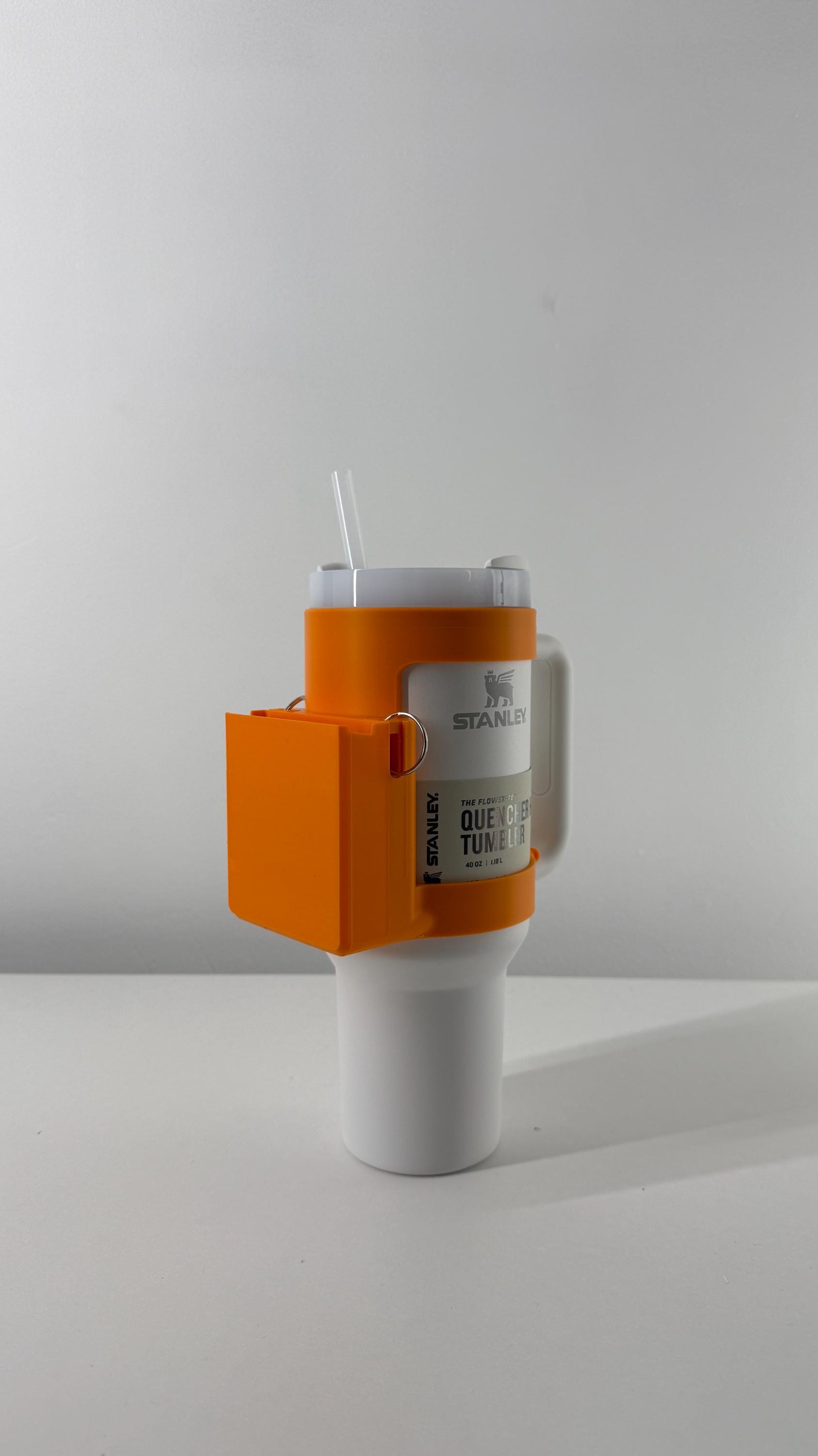For the Stanley Quencher H2.0 40oz Tumbler - Customizable Phone Dock/Carrying Pouch and Dual Key Ring Holder