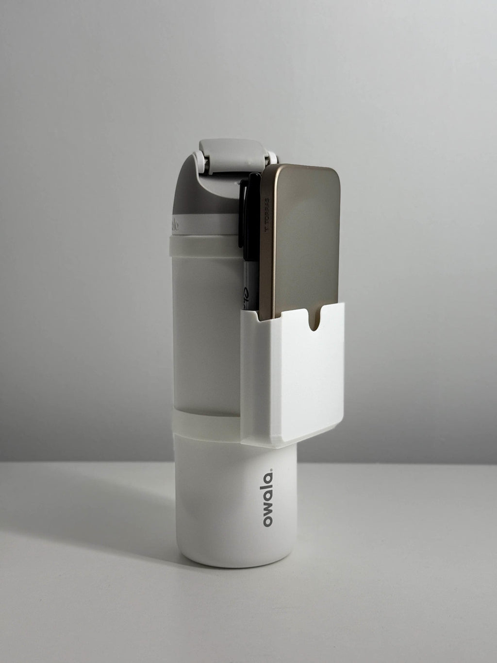 For the Owala FreeSip 24oz Water Bottle - Customizable Phone Dock/Carrying Pouch with Dual-Pen slots