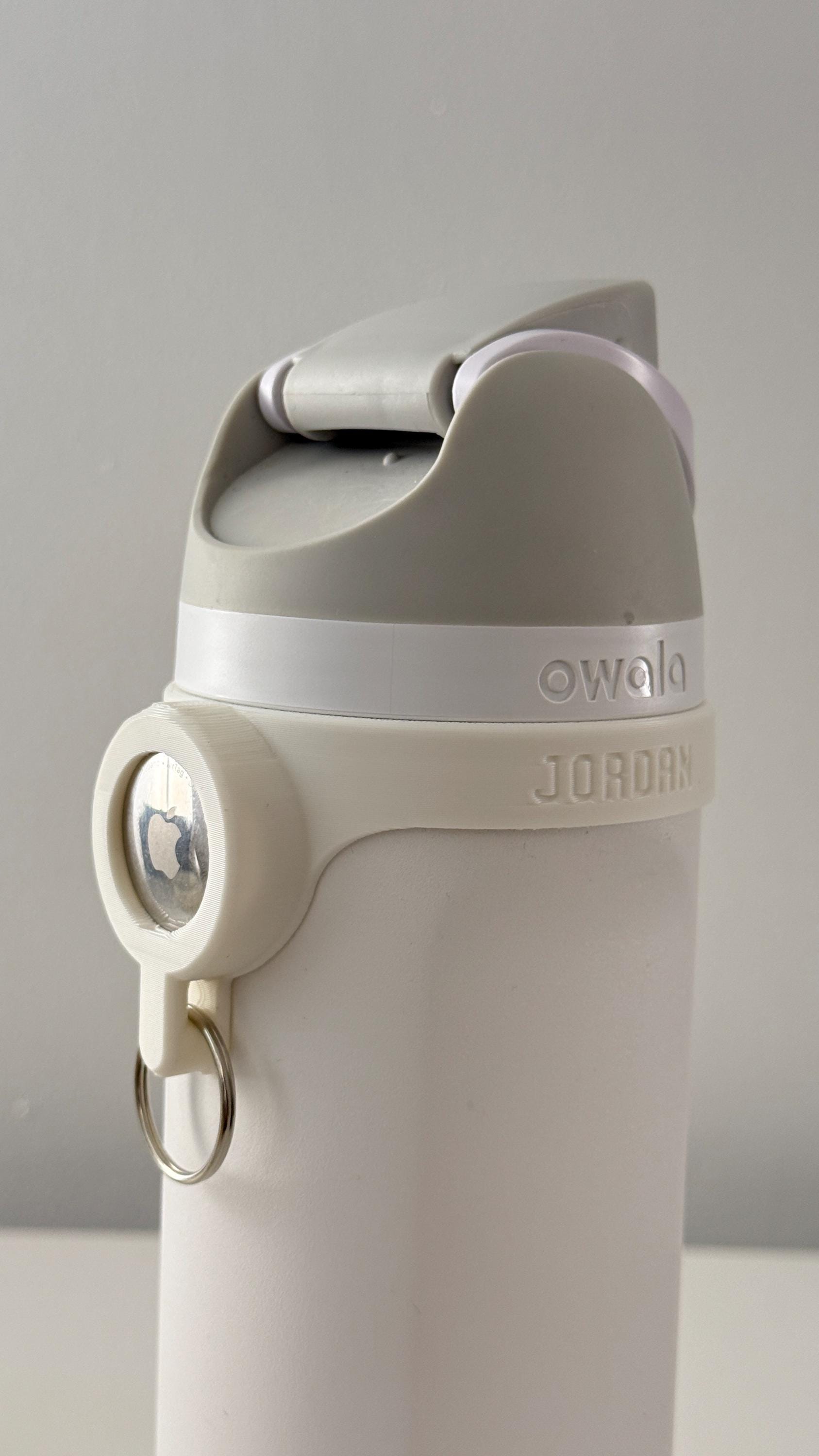For the Owala FreeSip 24oz Water Bottle - Customizable Name Band with AirTag Holder and Keyring