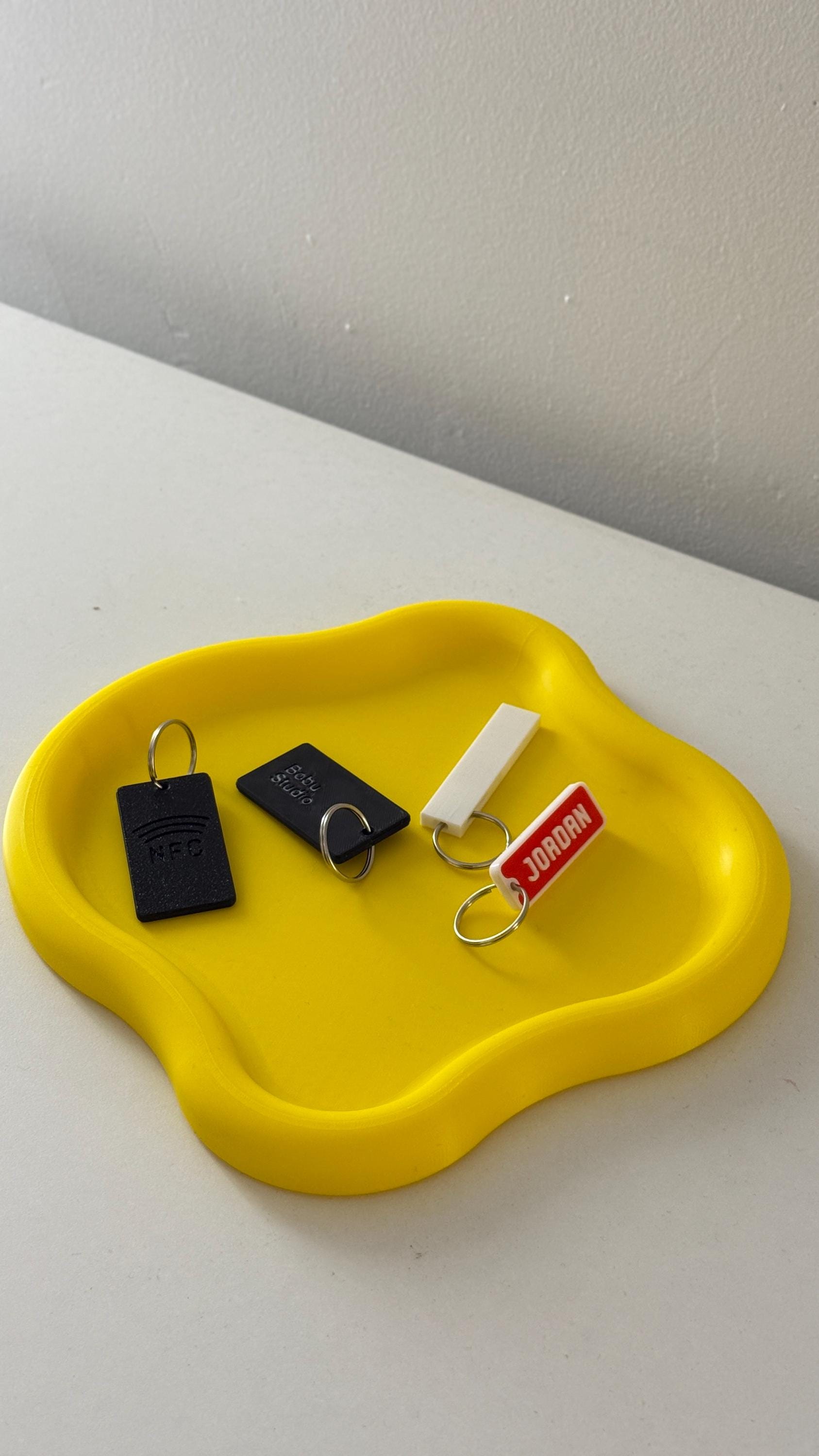 Organic Wavy Trinket Tray – 10" - Minimalist Desk Organizer/Catchall