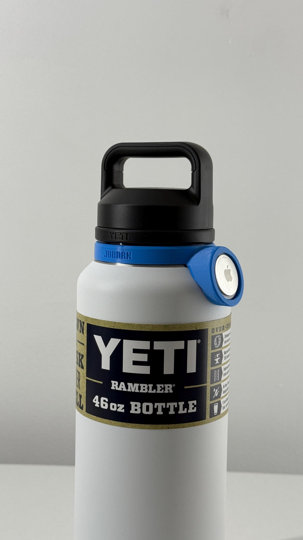 For the Yeti Rambler 46oz Water Bottle - Customizable Name Band with AirTag Holder
