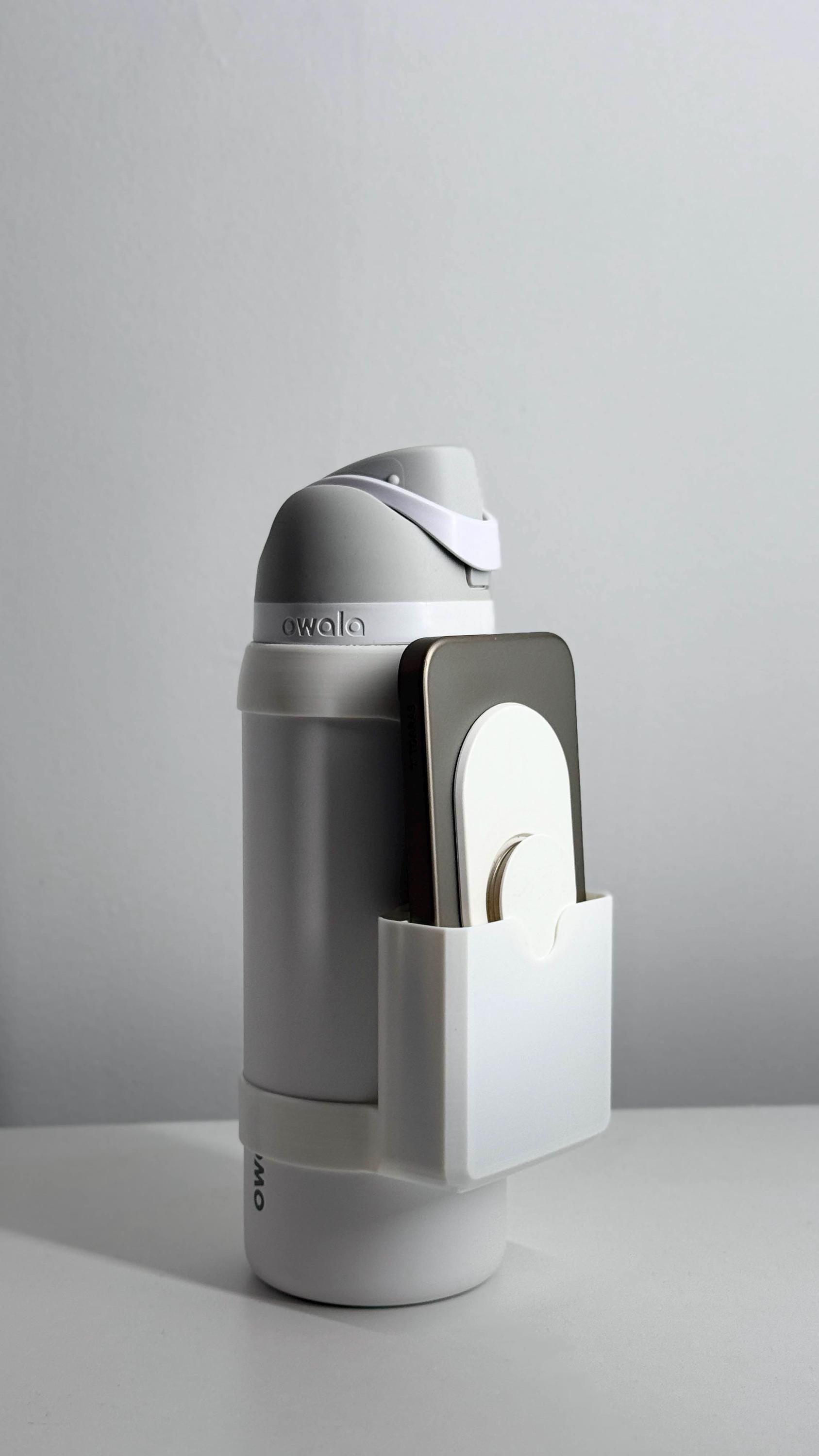 For the Owala FreeSip 32oz Water Bottle - Customizable Name Band with Phone Dock/Carrying Pouch & Dual-Pen slots