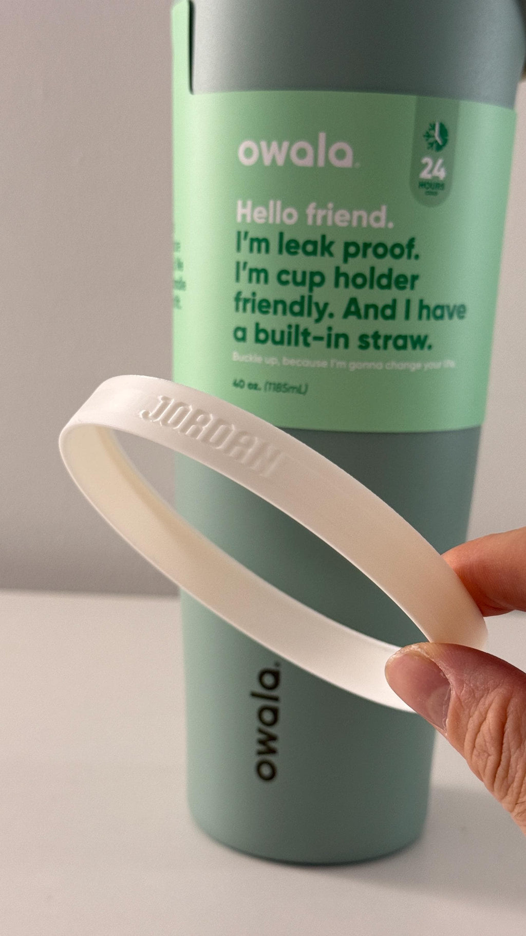 For the Owala Sway 40oz Water Bottle - Customizable Name Band