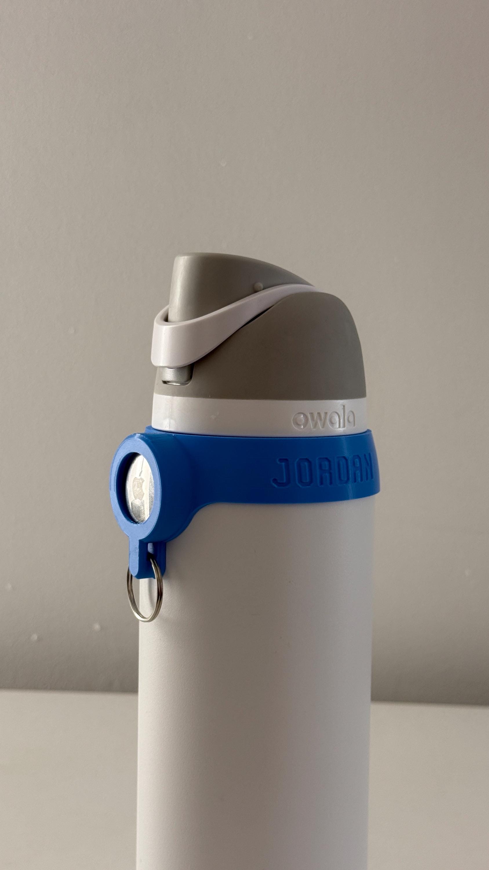 For the Owala FreeSip 32oz Water Bottle - Customizable Name Band with AirTag Holder and Keyring