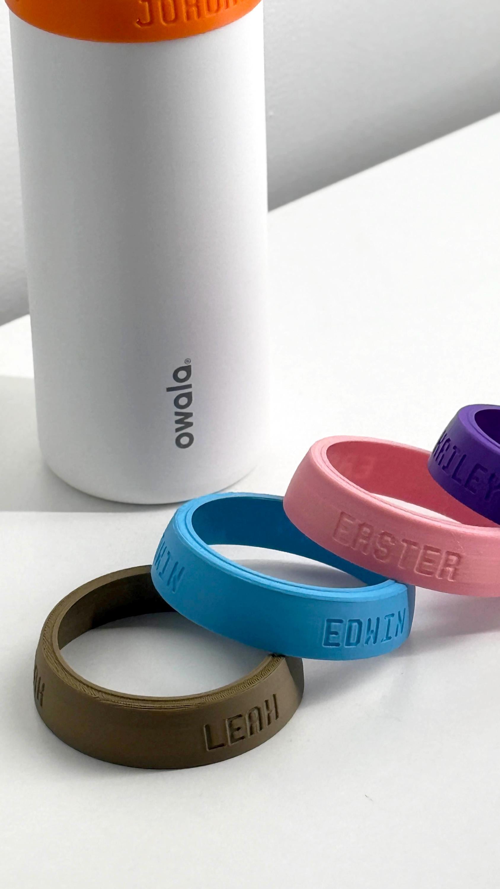 For the Owala FreeSip 40oz Water Bottle - Customizable Name Band for your Water Bottle