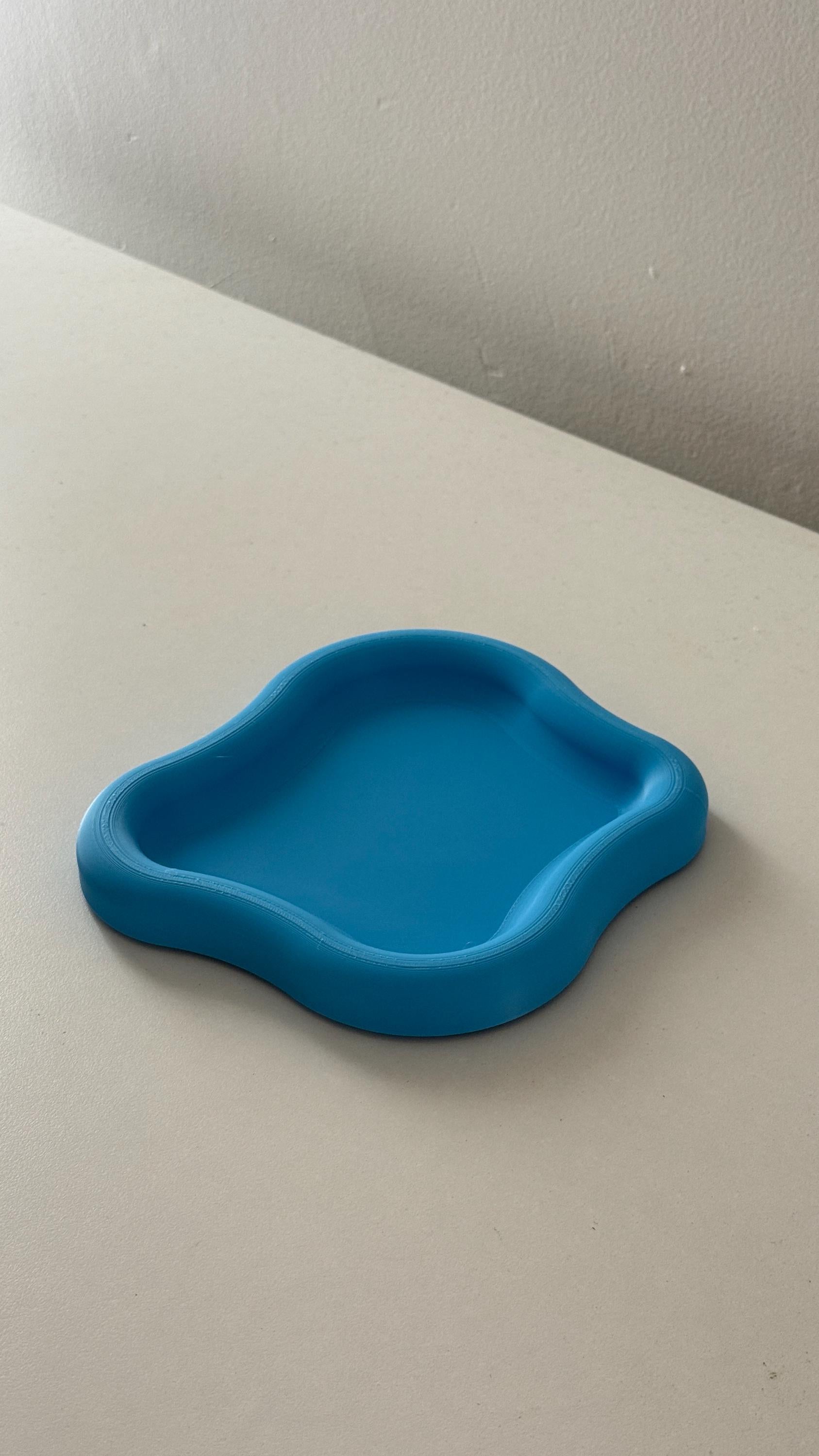 Organic, Wavy Trinket Tray – Desk Organizer / Catchall - 7" Version