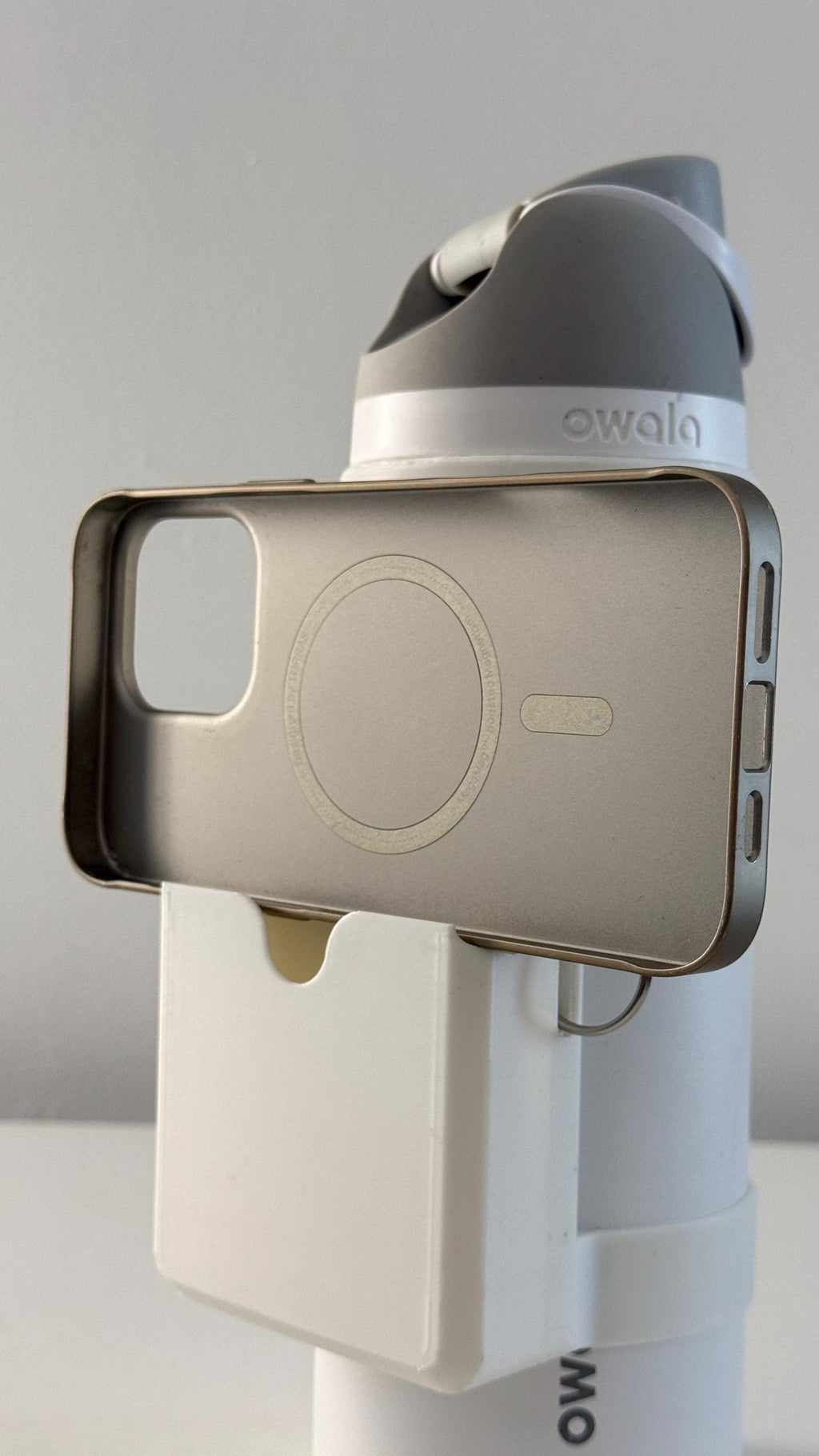 For the Owala FreeSip 32oz Water Bottle - Customizable Name Band with Phone Dock, Carrying Pouch and Dual Key Ring Holder