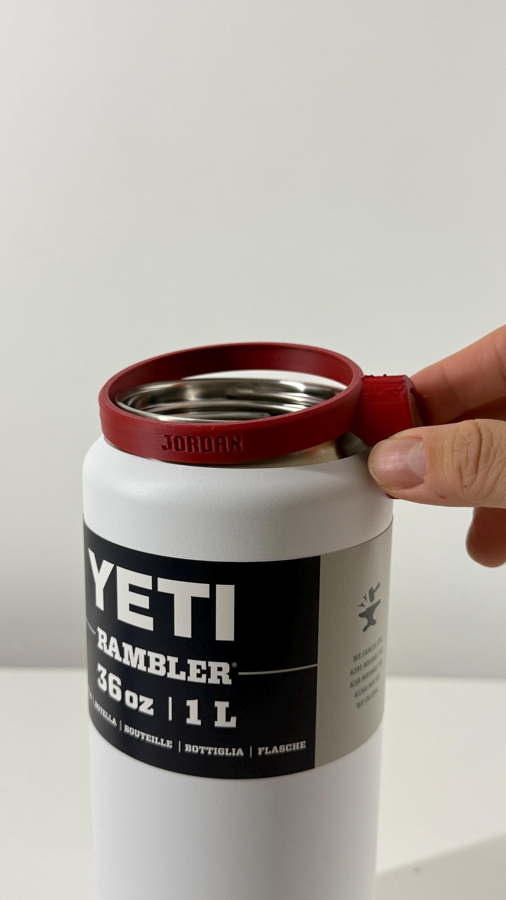 For the Yeti Rambler 36oz Water Bottle - Customizable Name Band with AirTag Holder