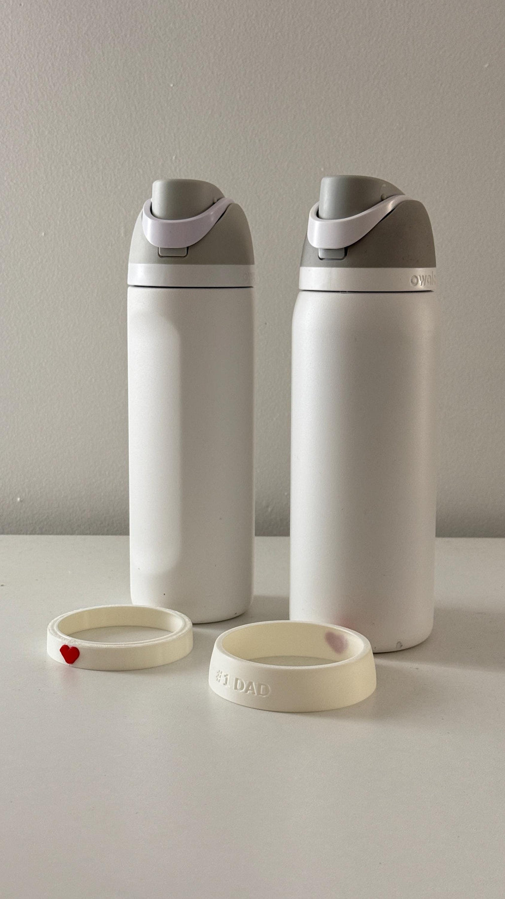 For the Owala FreeSip Water Bottle, 24oz or 32oz Water Bottle - #1 Dad Name Band (Father's Day Gift)