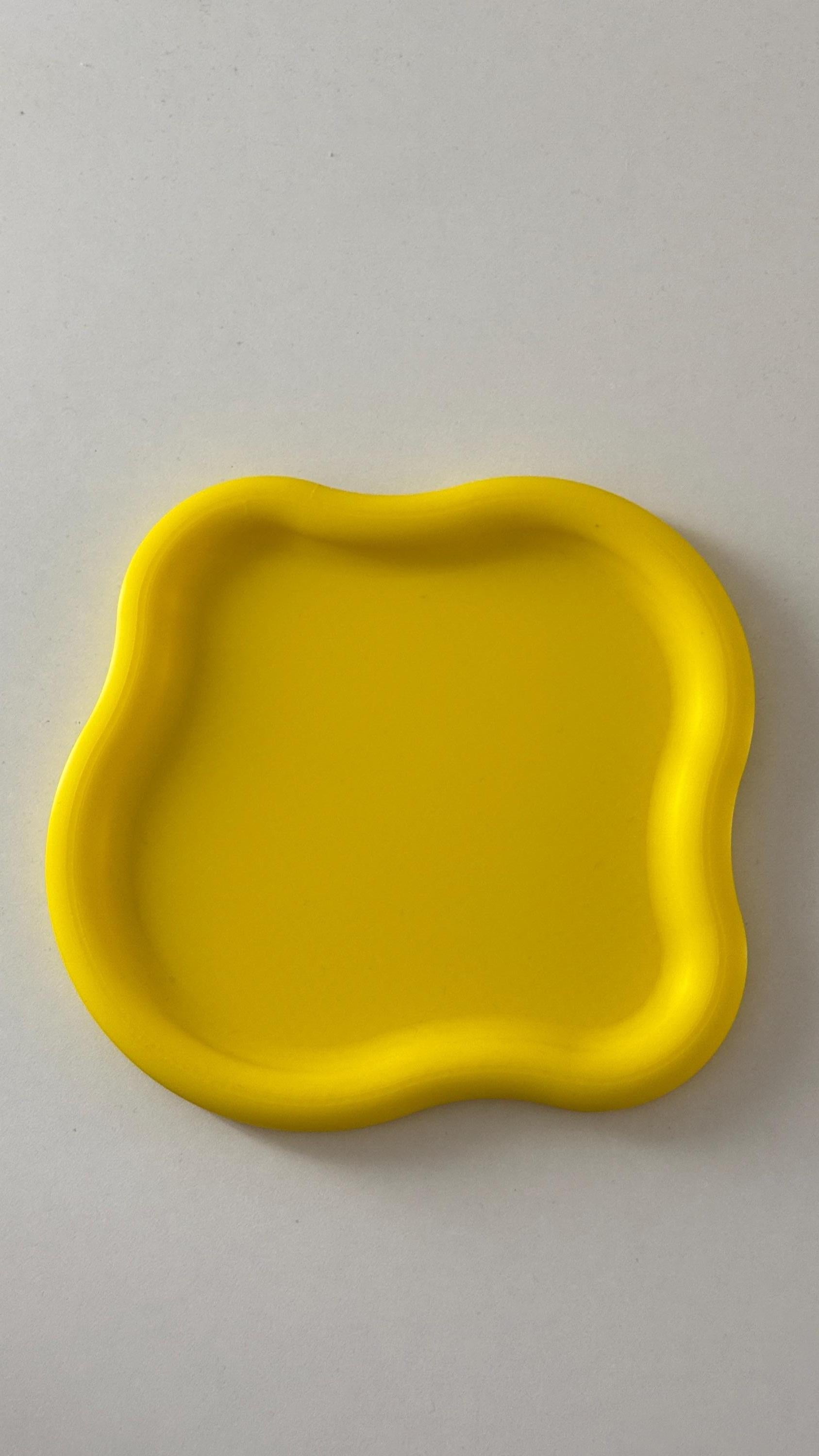 Organic Wavy Trinket Tray – 10" - Minimalist Desk Organizer/Catchall