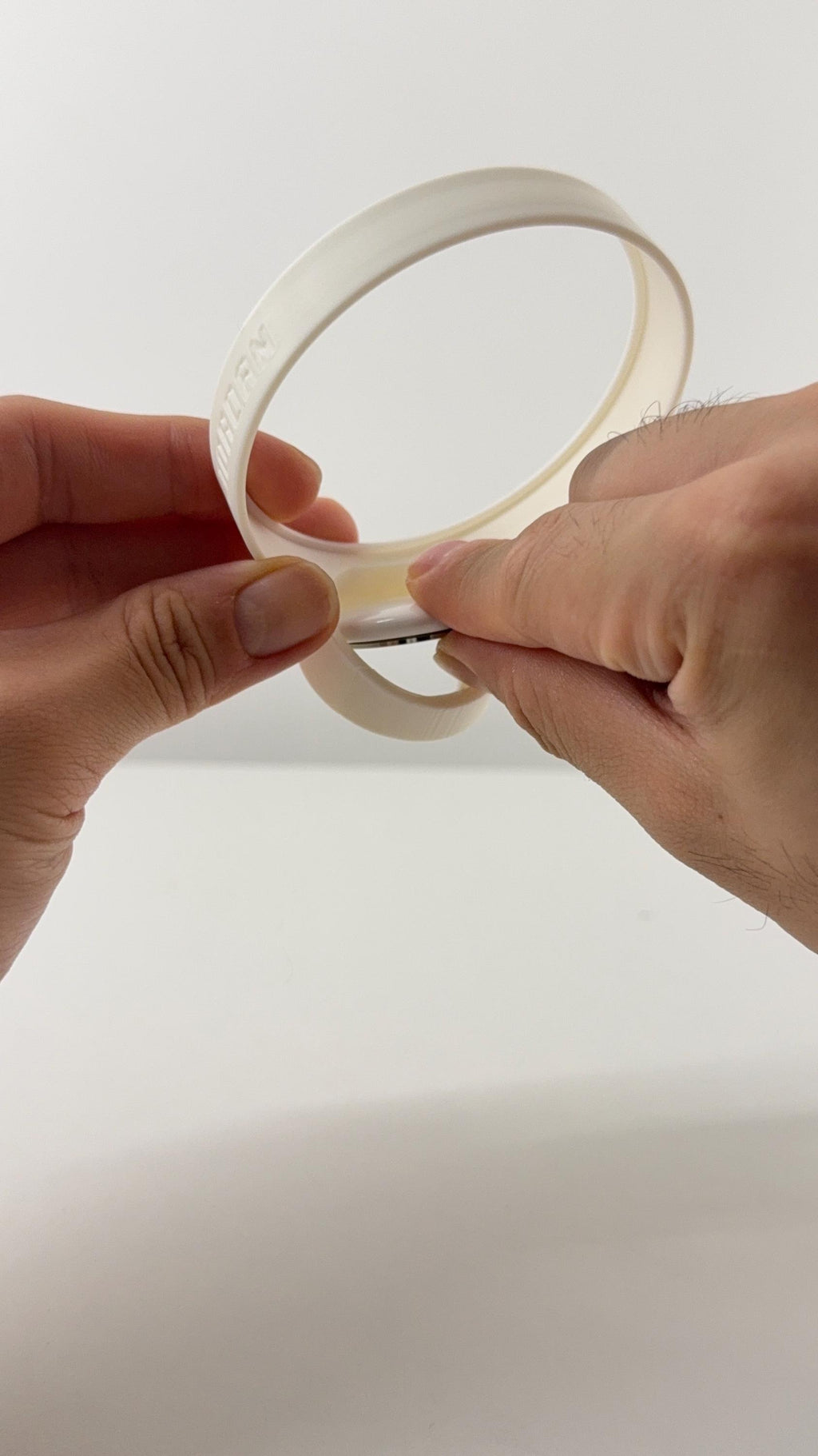 For the Yeti Rambler Jr 12oz Water Bottle - Customizable Name Band with AirTag Holder