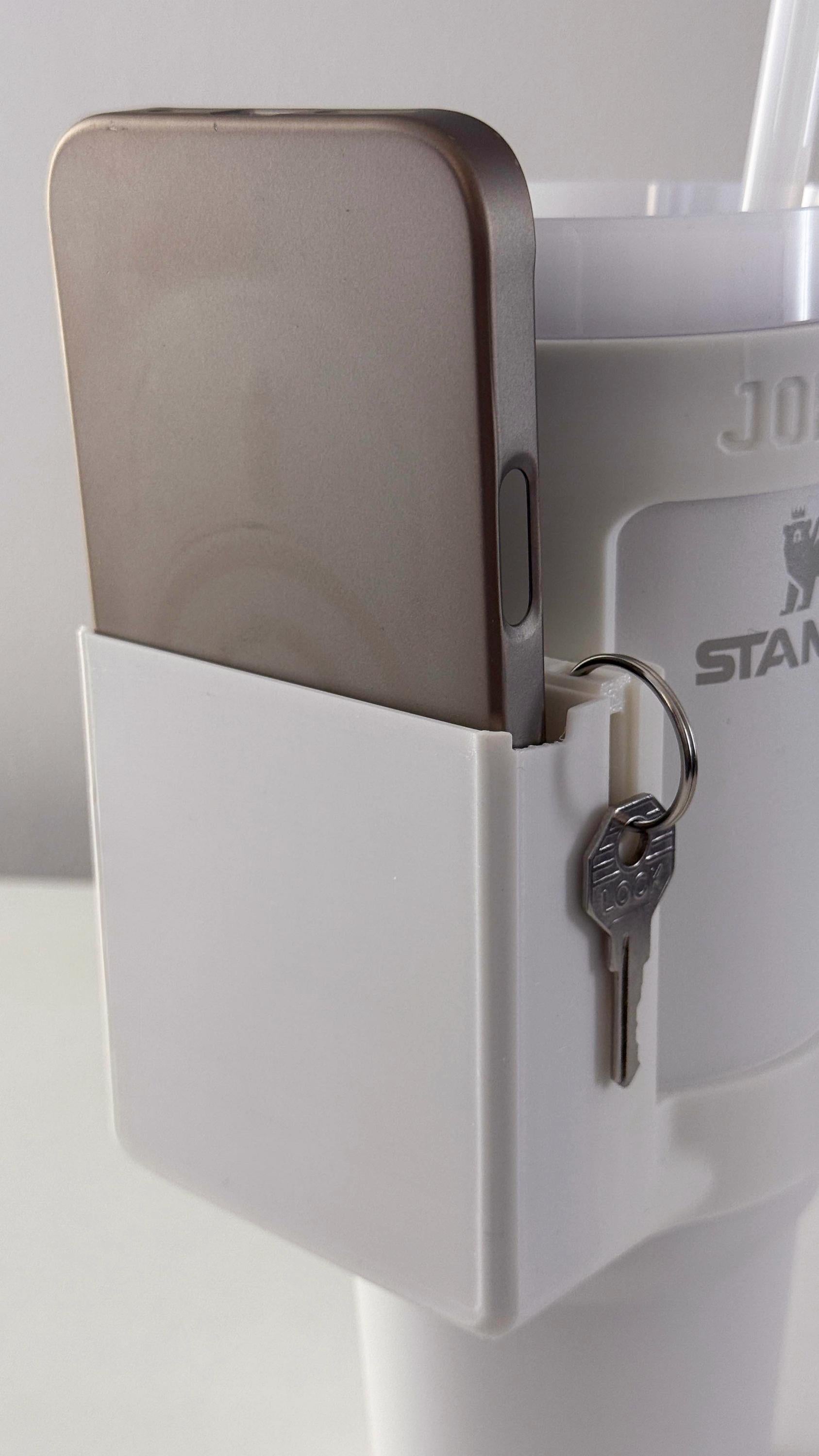 For the Stanley Quencher 30oz Water Bottle - Customizable Phone Dock/Carrying Pouch