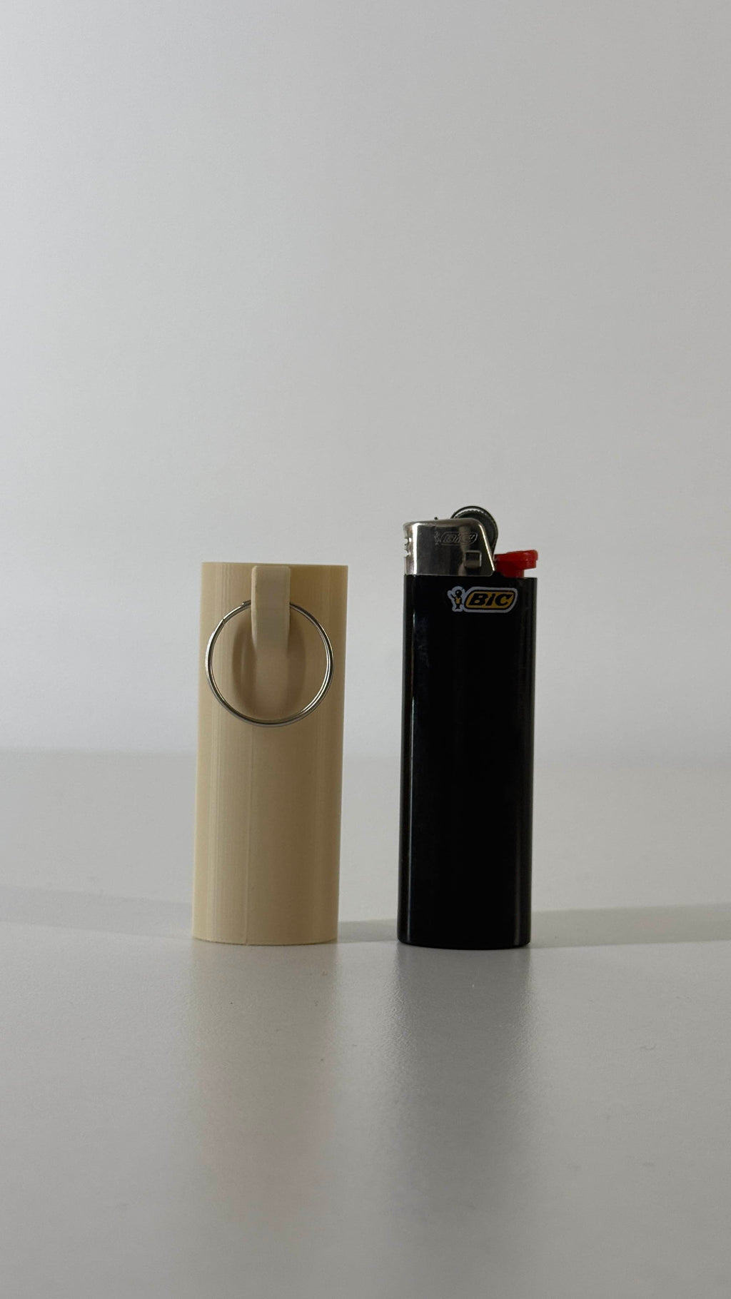 Bic Lighter Protective Case/Sleeve with Keyring - Optional Retractable Keyring Holder