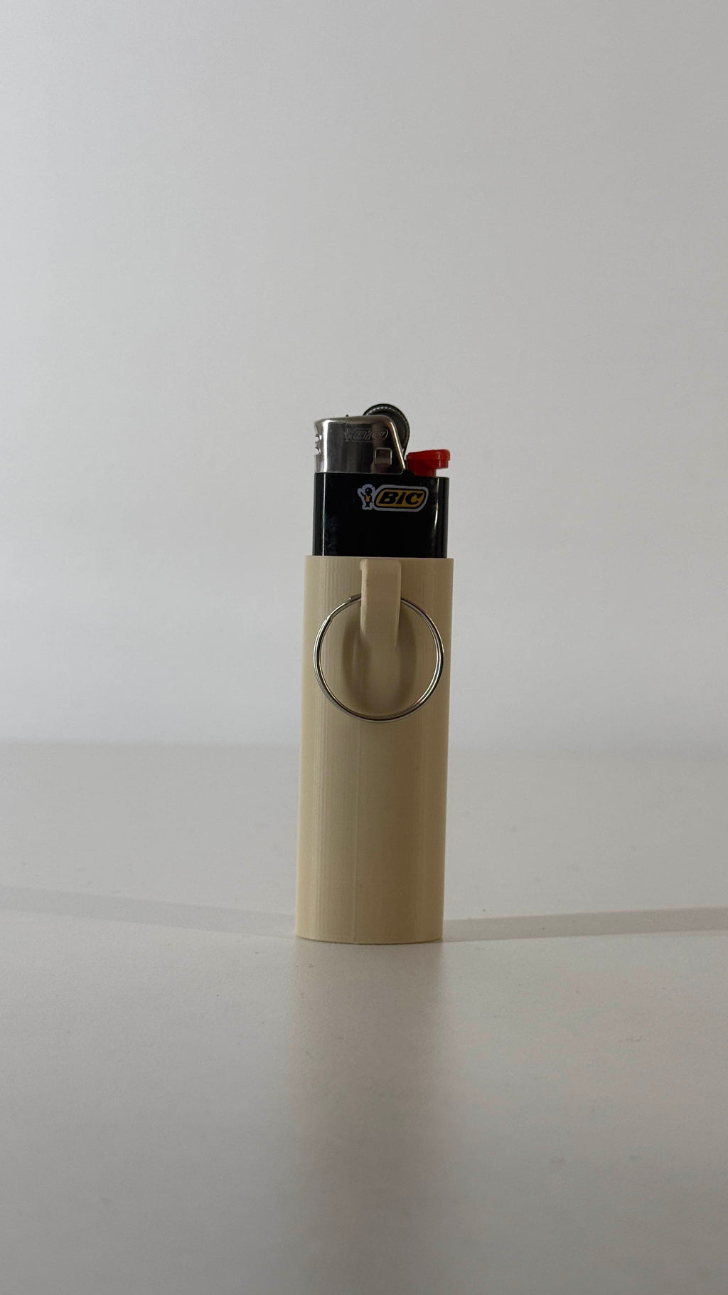 Bic Lighter Protective Case/Sleeve with Keyring - Optional Retractable Keyring Holder