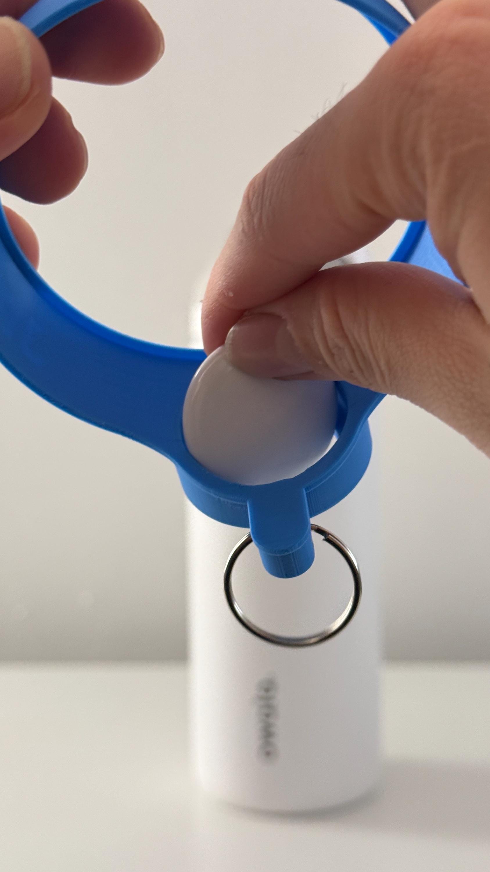 For the Owala FreeSip 40oz Water Bottle - Customizable Name Band with AirTag Holder and Keyring