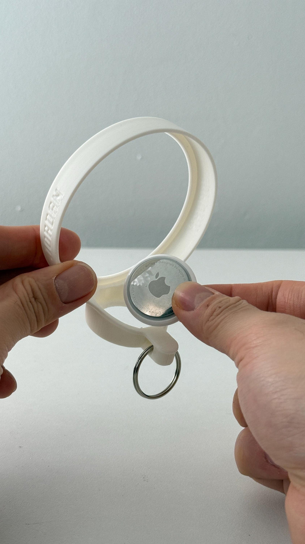 For the Owala FreeSip Kids 16oz Water Bottle - Customizable Name Band with AirTag Holder and Keyring