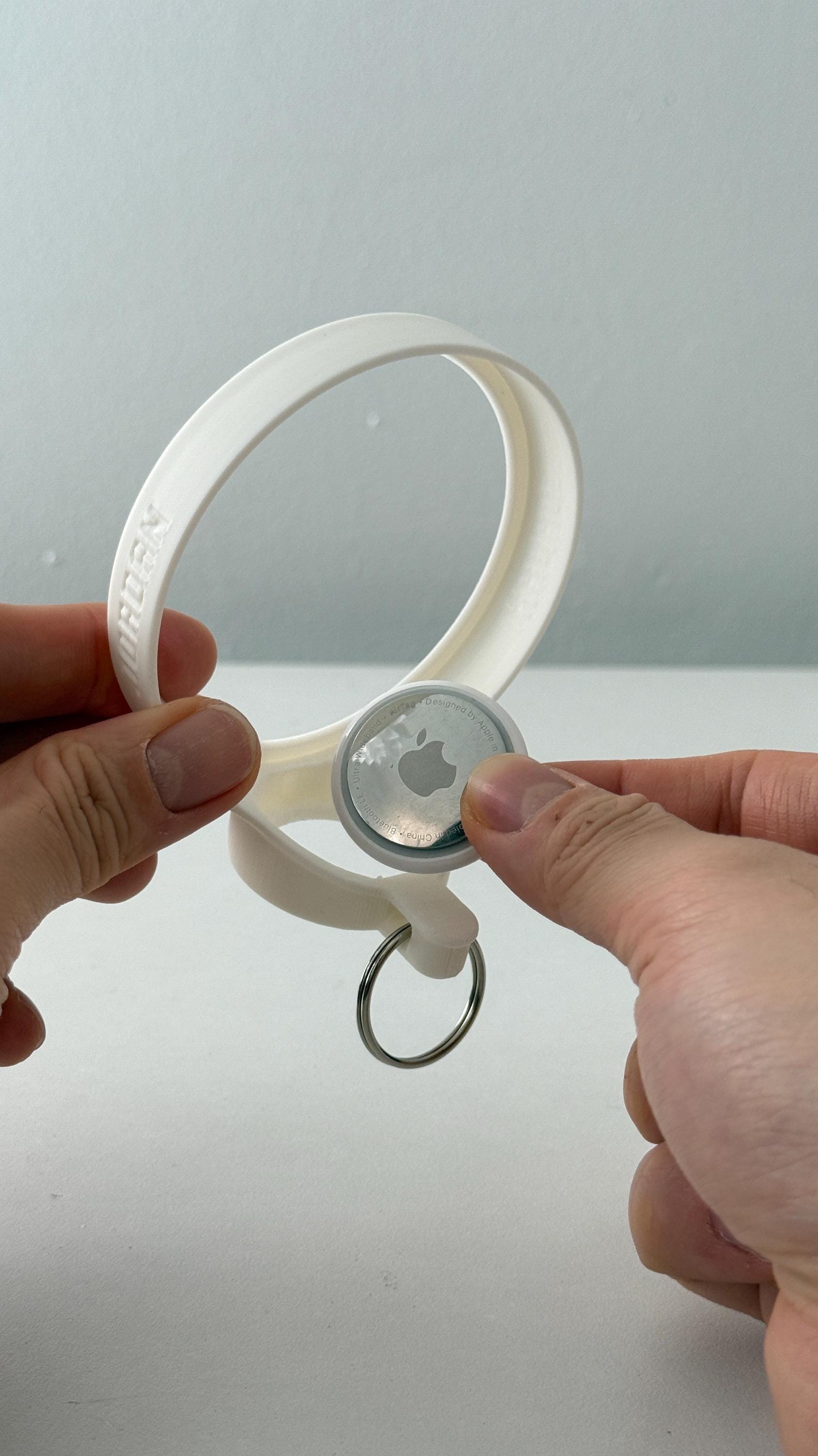 For the Owala FreeSip Kids 16oz Water Bottle - Customizable Name Band with AirTag Holder and Keyring