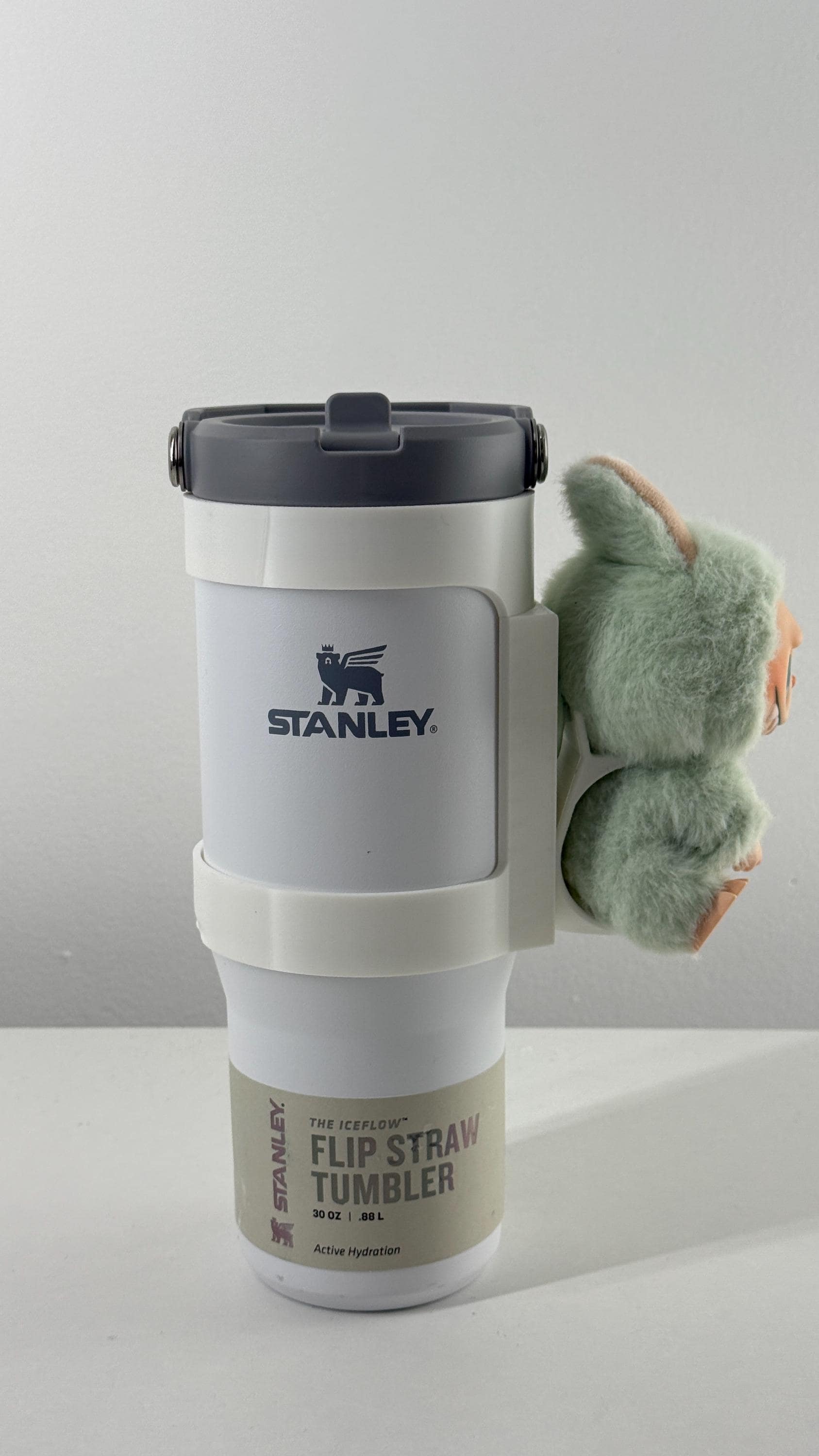 For the Stanley IceFlow 30oz: Sitting Figure Bottle Mount – Labobu Fun Display Attachment!