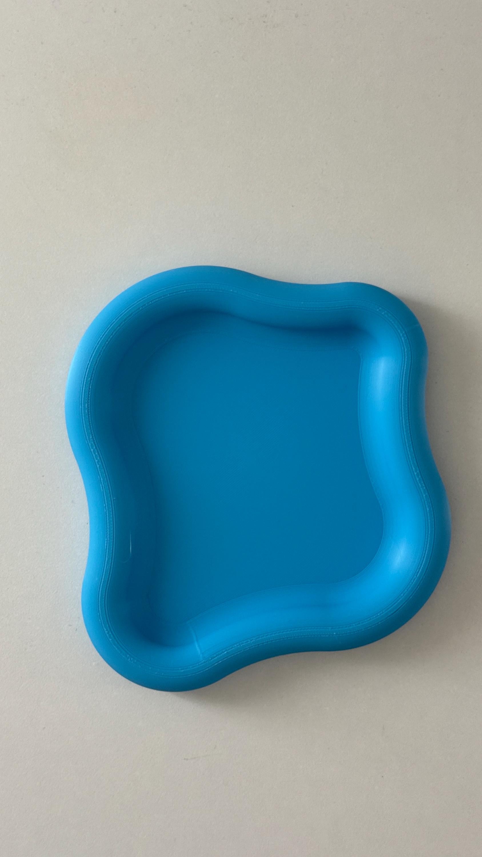 Organic, Wavy Trinket Tray – Desk Organizer / Catchall - 7" Version