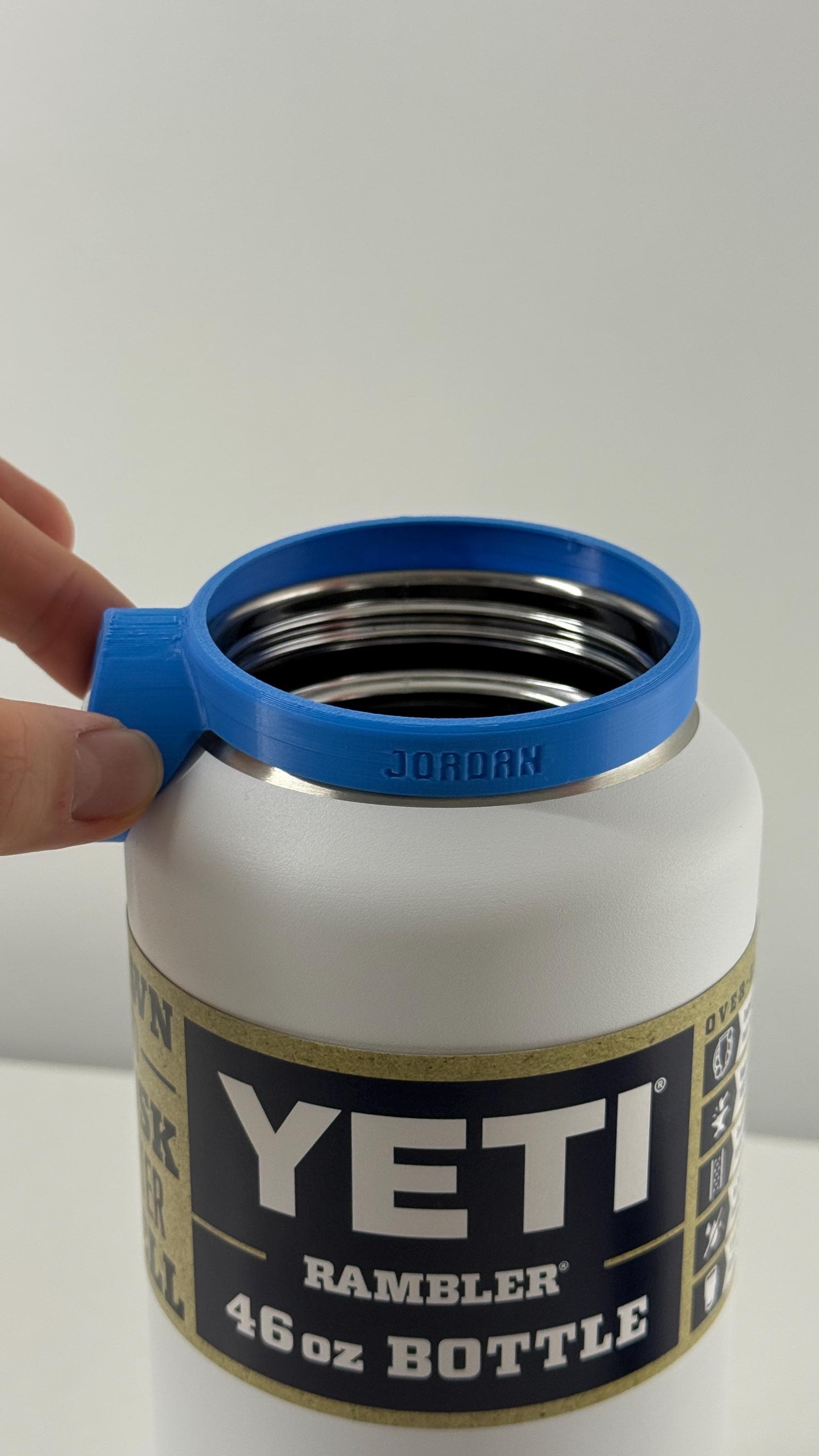 For the Yeti Rambler 46oz Water Bottle - Customizable Name Band with AirTag Holder