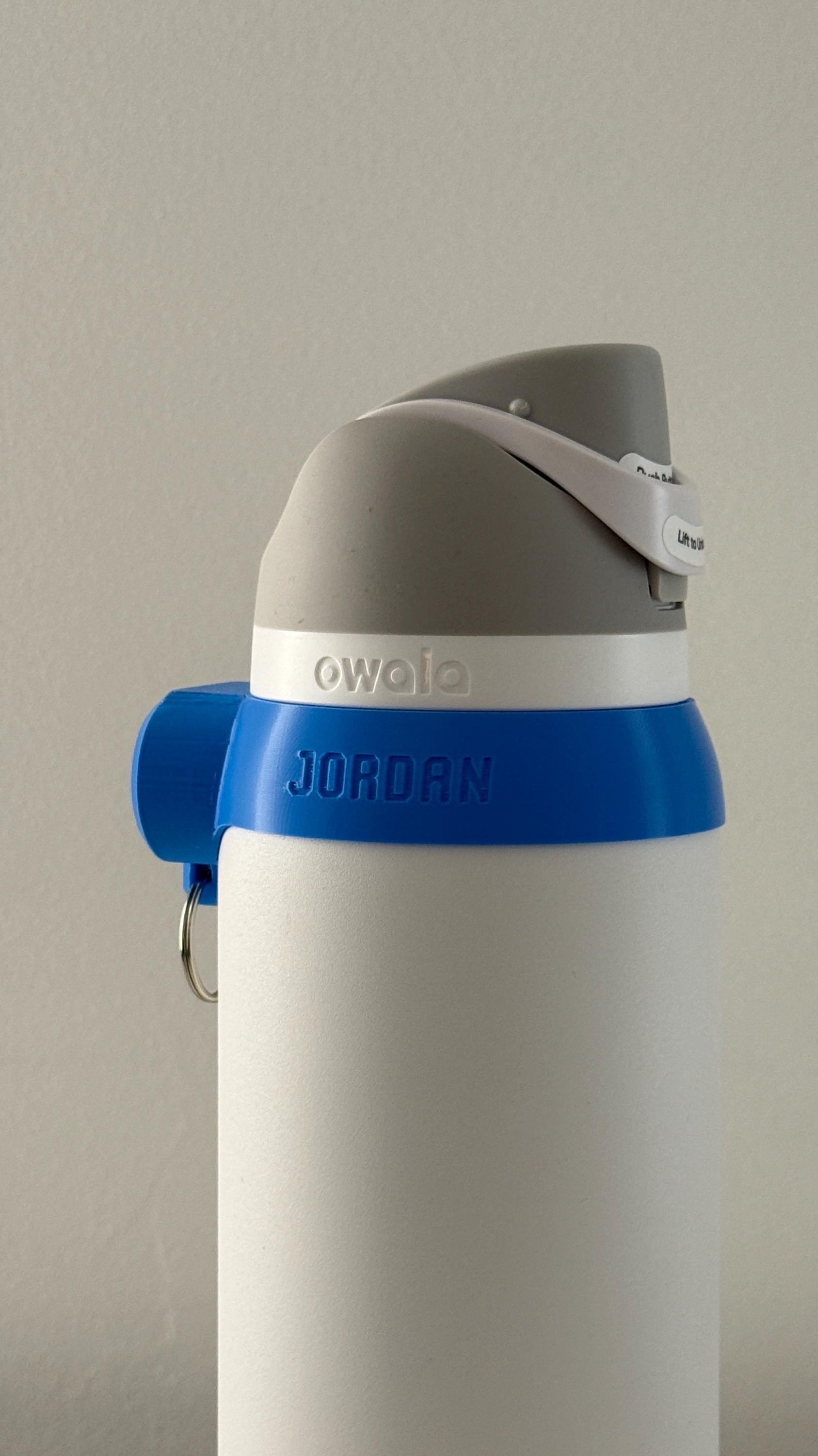 For the Owala FreeSip 40oz Water Bottle - Customizable Name Band with Samsung Tag2 Tracker Holder and Keyring