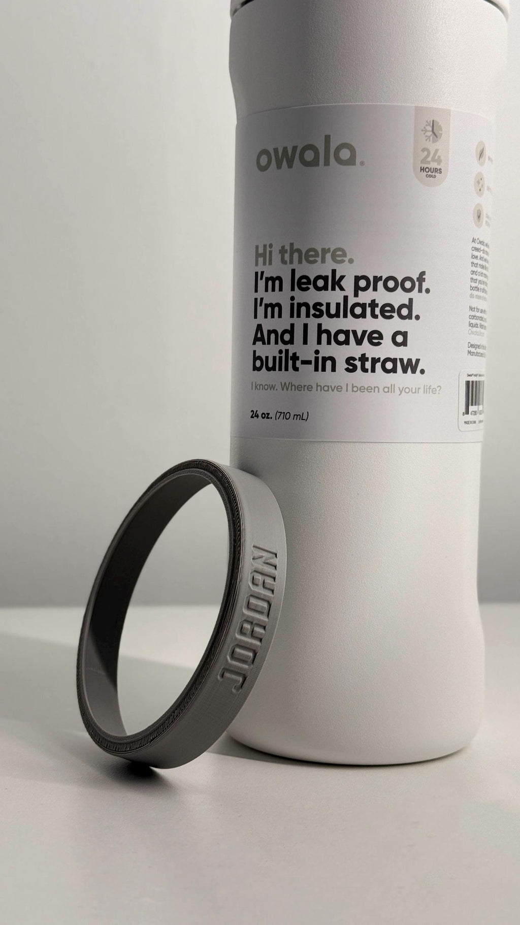 For the Owala FreeSip 24oz Water Bottle - Customizable Name Band