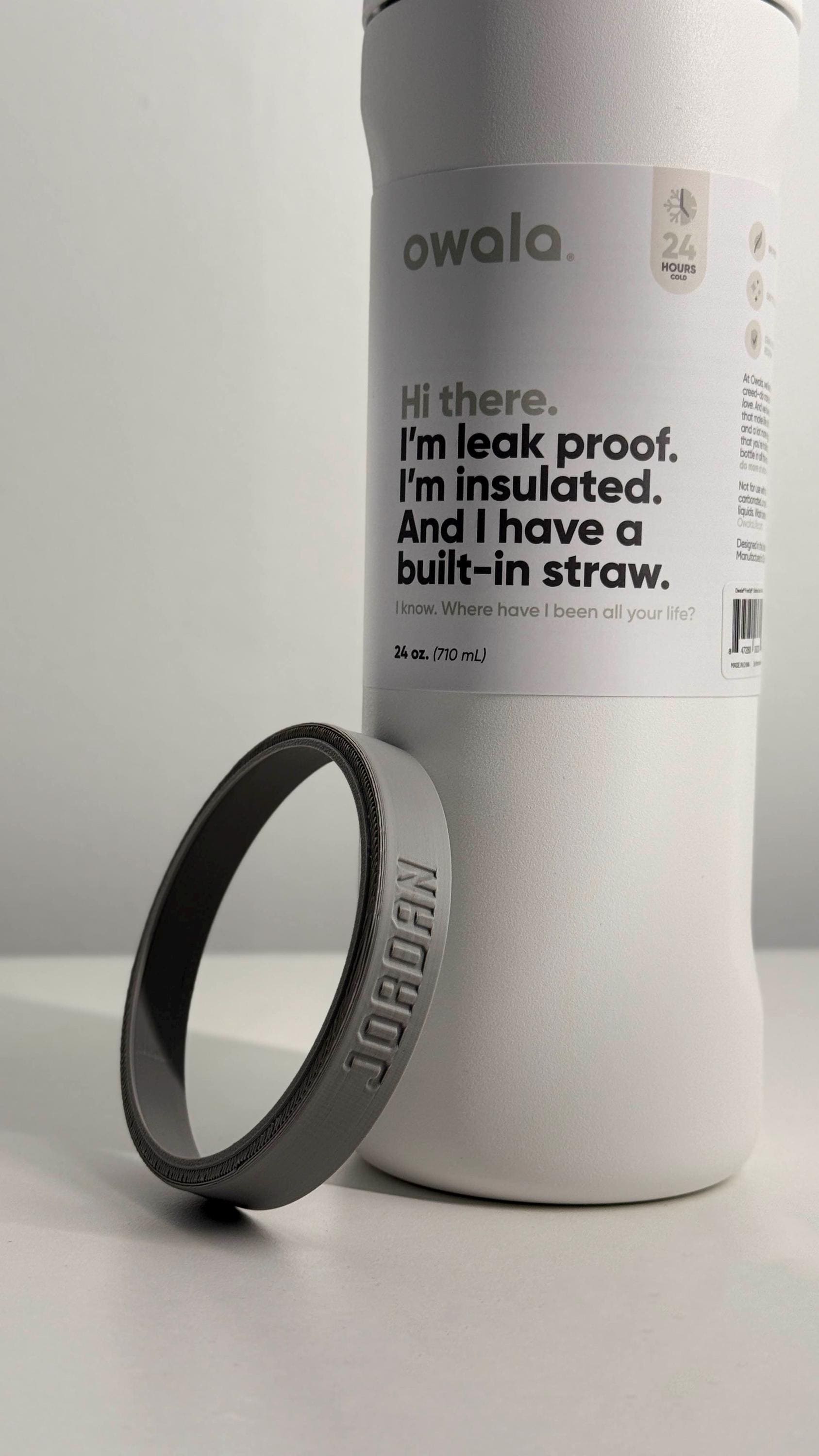 For the Owala FreeSip 24oz Water Bottle - Customizable Name Band