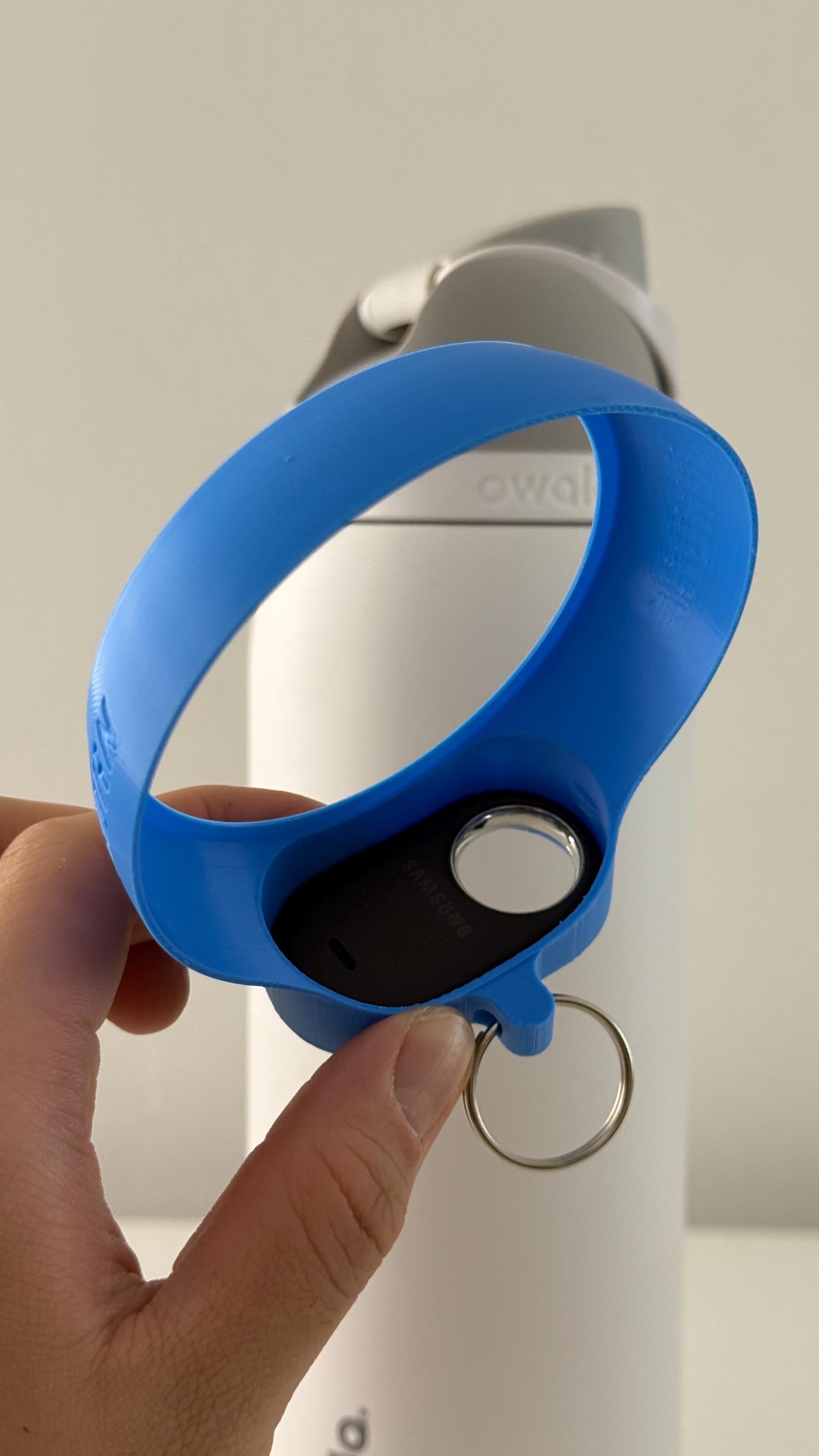 For the Owala FreeSip 40oz Water Bottle - Customizable Name Band with Samsung Tag2 Tracker Holder and Keyring