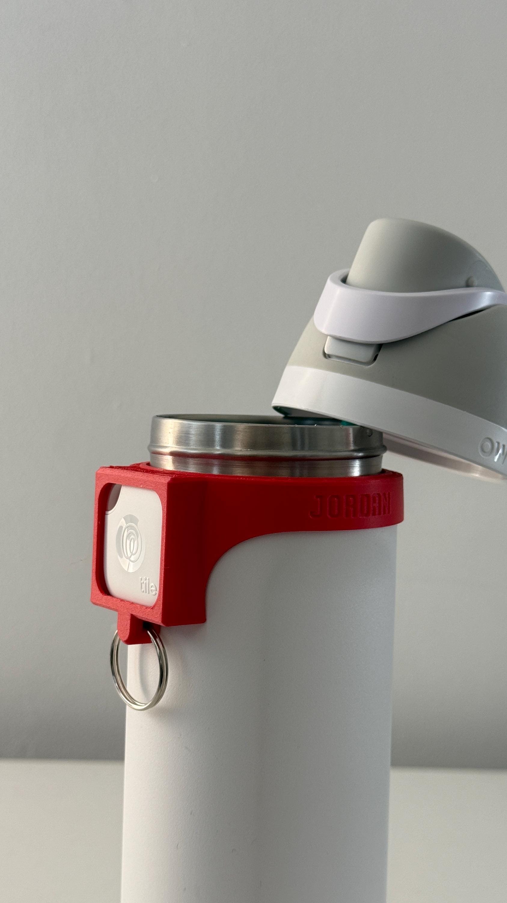 For the Owala FreeSip 24oz - Customizable Name Band with Tile Tracker Holder