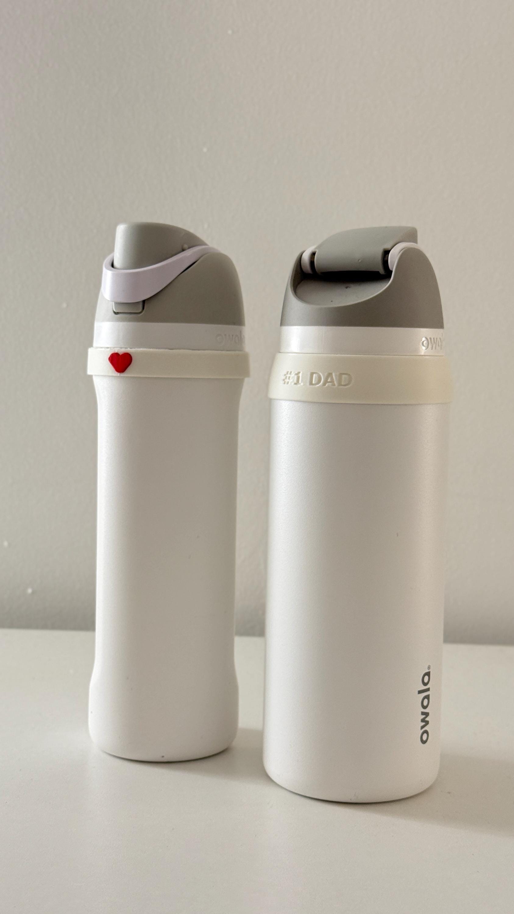 For the Owala FreeSip Water Bottle, 24oz or 32oz Water Bottle - #1 Dad Name Band (Father's Day Gift)