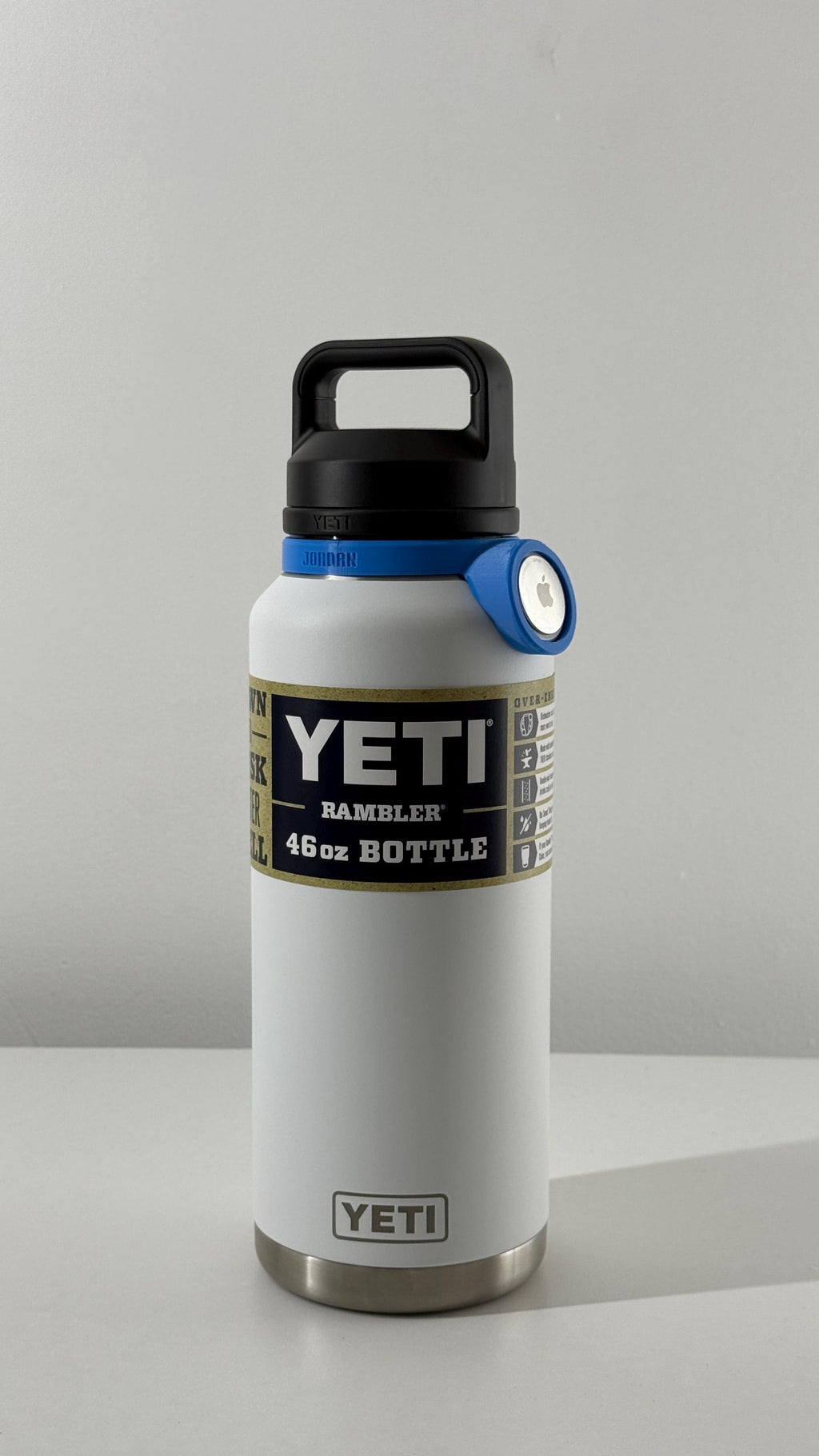 For the Yeti Rambler 46oz Water Bottle - Customizable Name Band with AirTag Holder