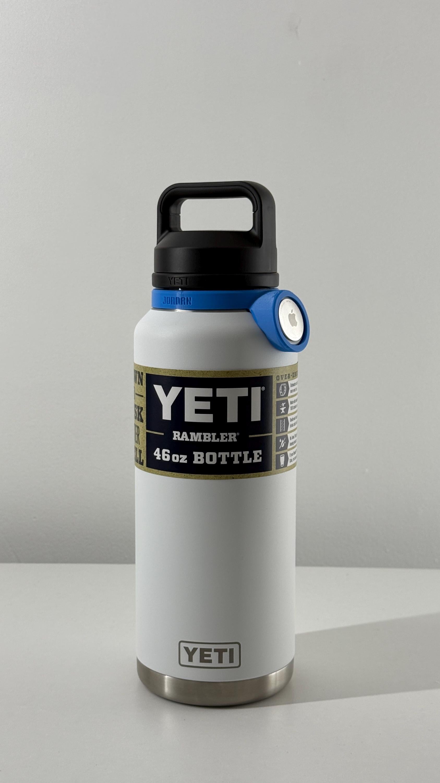 For the Yeti Rambler 46oz Water Bottle - Customizable Name Band with AirTag Holder
