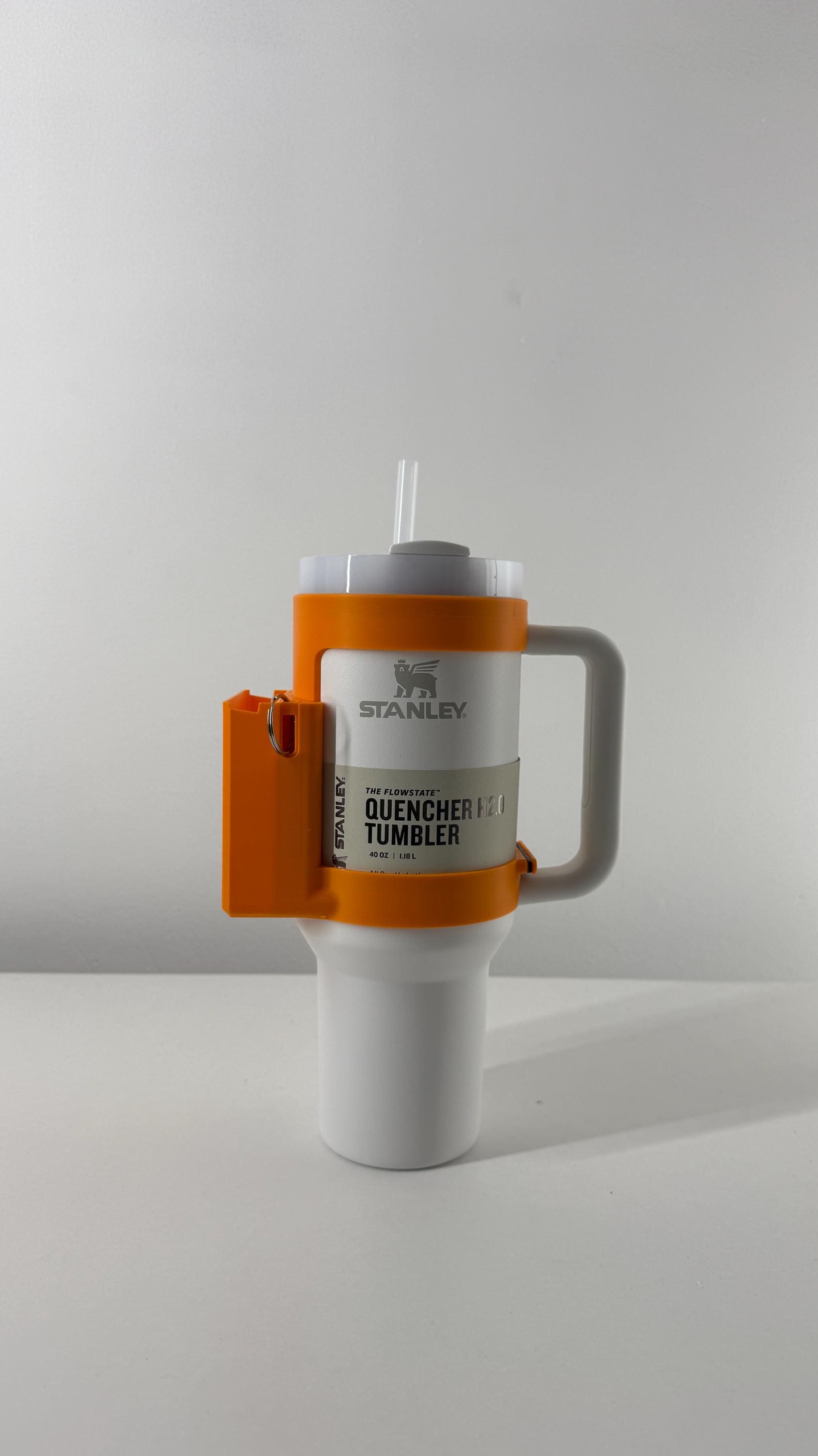 For the Stanley Quencher H2.0 40oz Tumbler - Customizable Phone Dock/Carrying Pouch and Dual Key Ring Holder