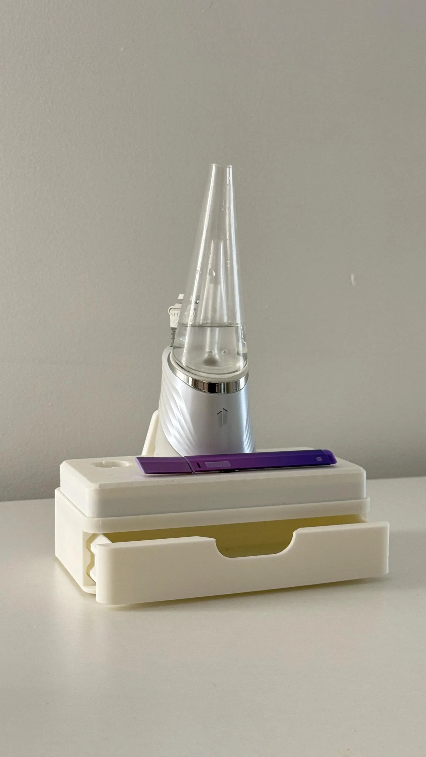 Dock Base with Drawer for Version 2 Puffco Peak Pro & Hot Knife Wireless Charging Dock – Modular Twist-Lock Compatible / Dab Station