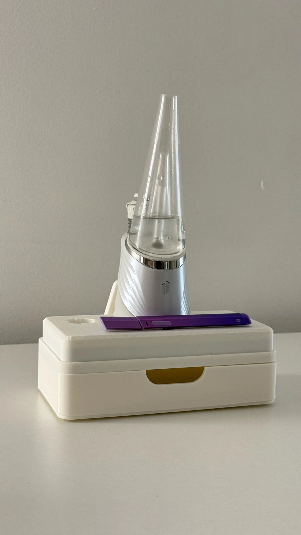 Dock Base with Drawer for Version 2 Puffco Peak Pro & Hot Knife Wireless Charging Dock – Modular Twist-Lock Compatible / Dab Station